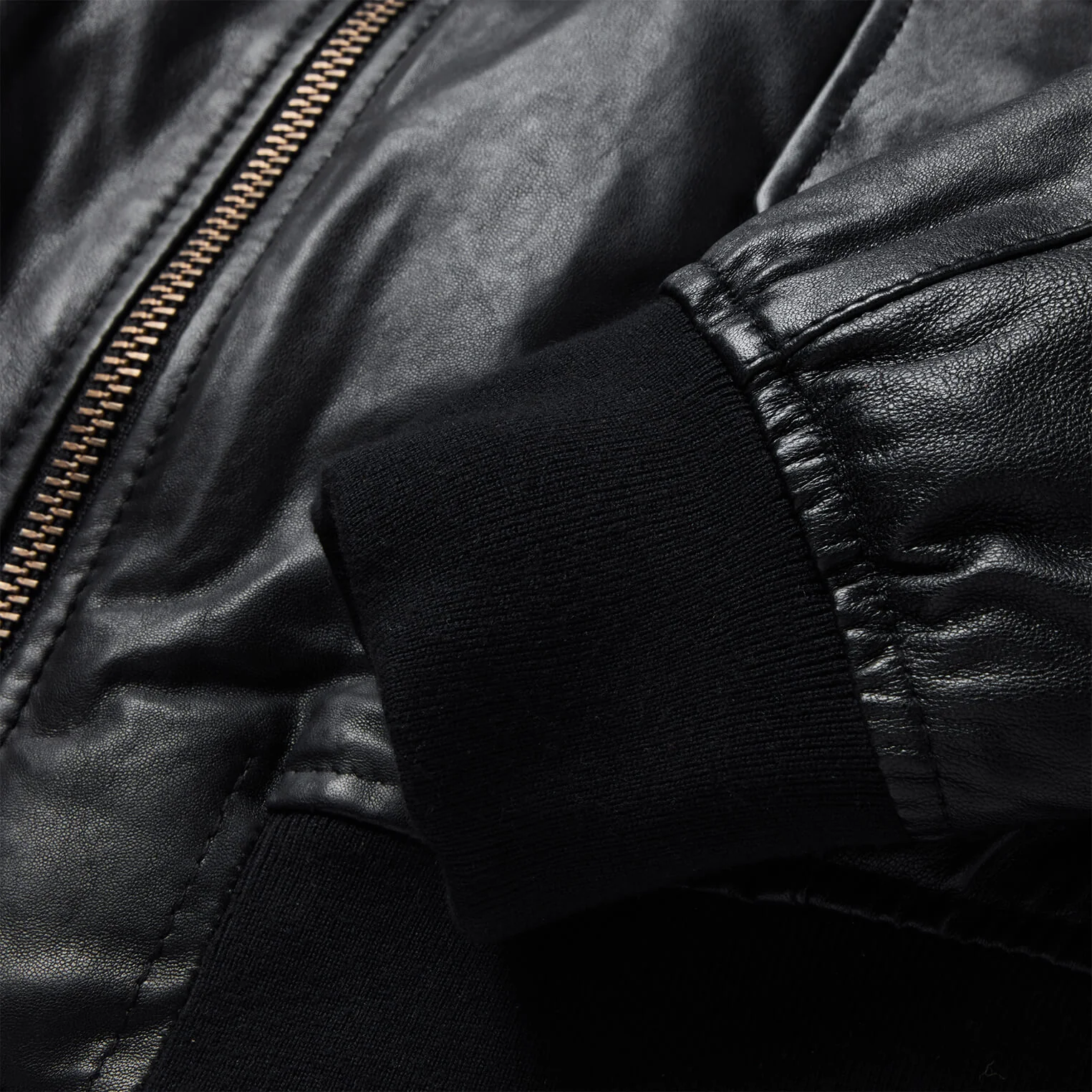 Leather Bomber Jacket - Image 6
