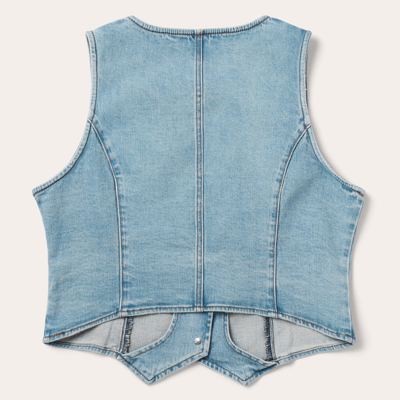 Light Rinse Denim Vest - Image 5