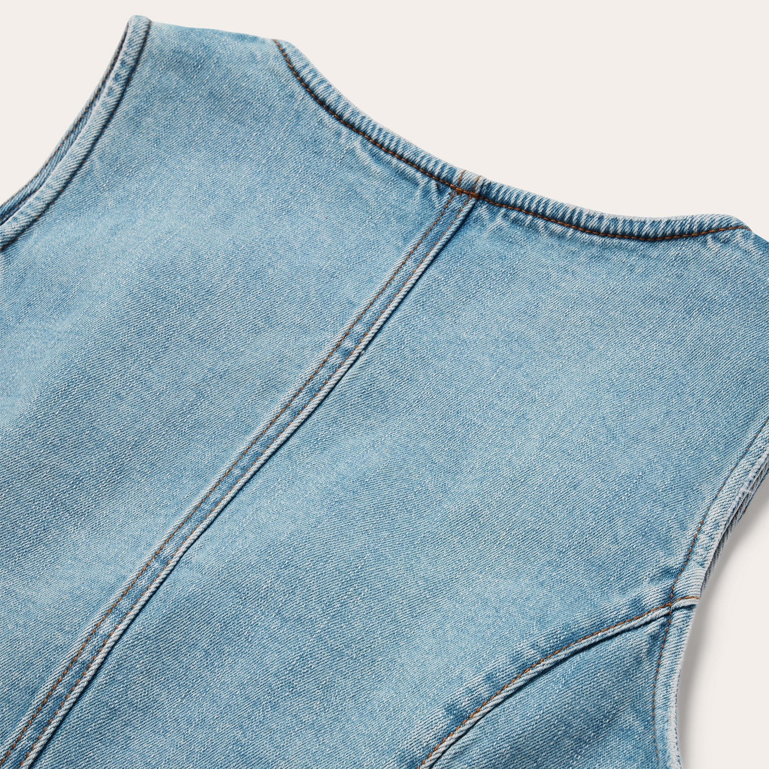 Light Rinse Denim Vest - Image 6
