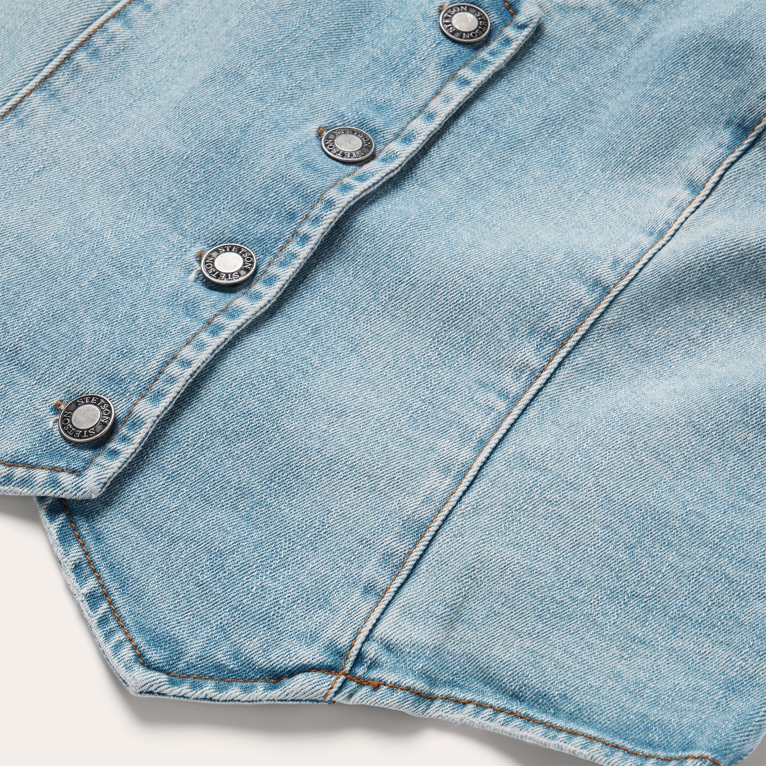 Light Rinse Denim Vest - Image 7