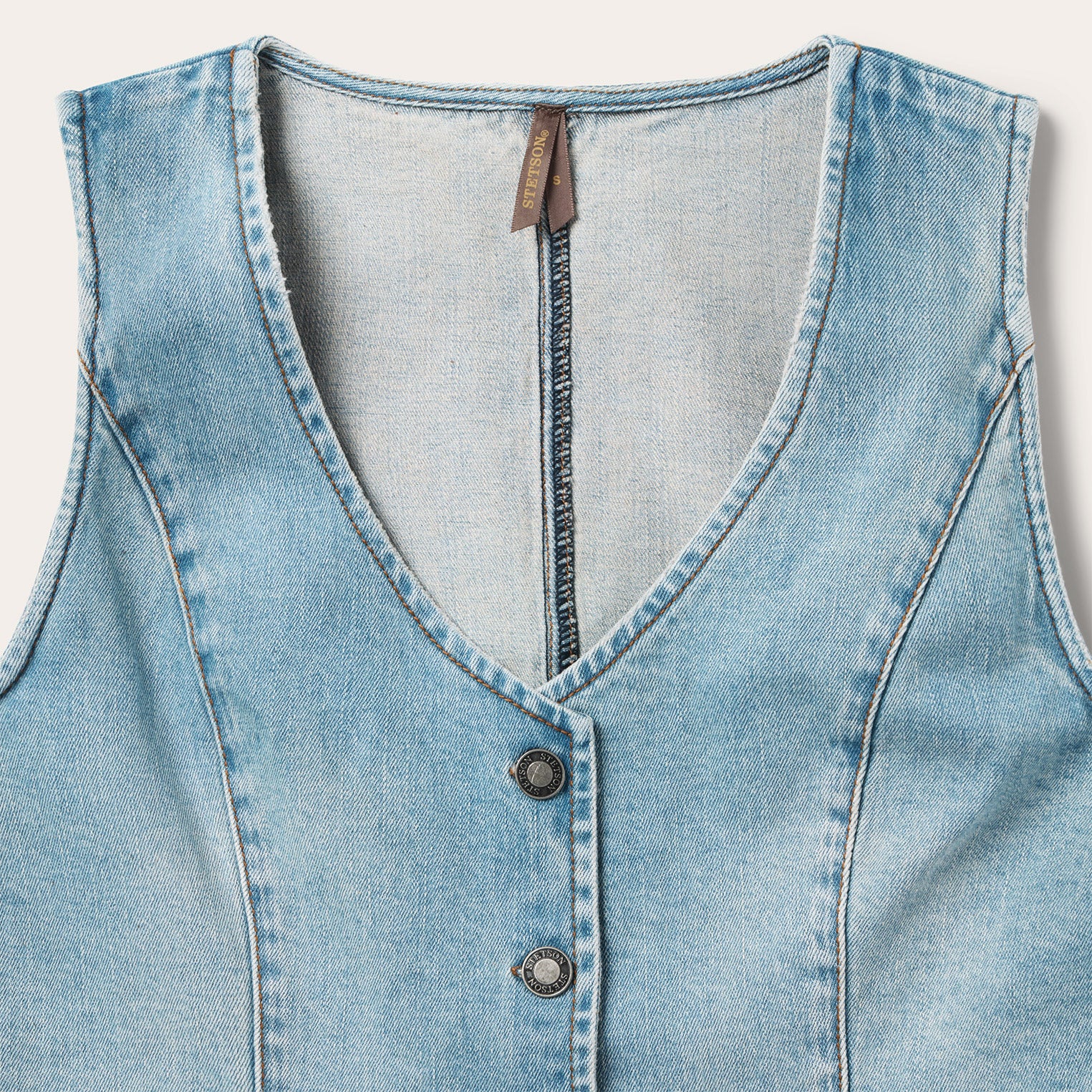 Light Rinse Denim Vest - Image 8