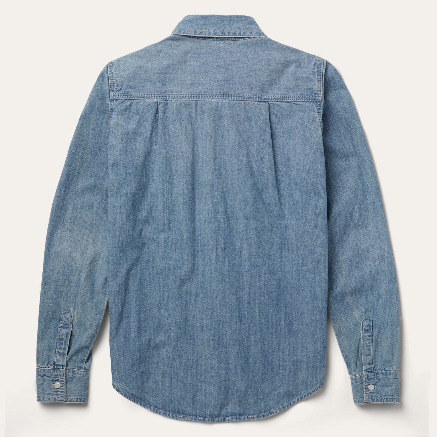 Long-Sleeved Denim Shirt - Image 3
