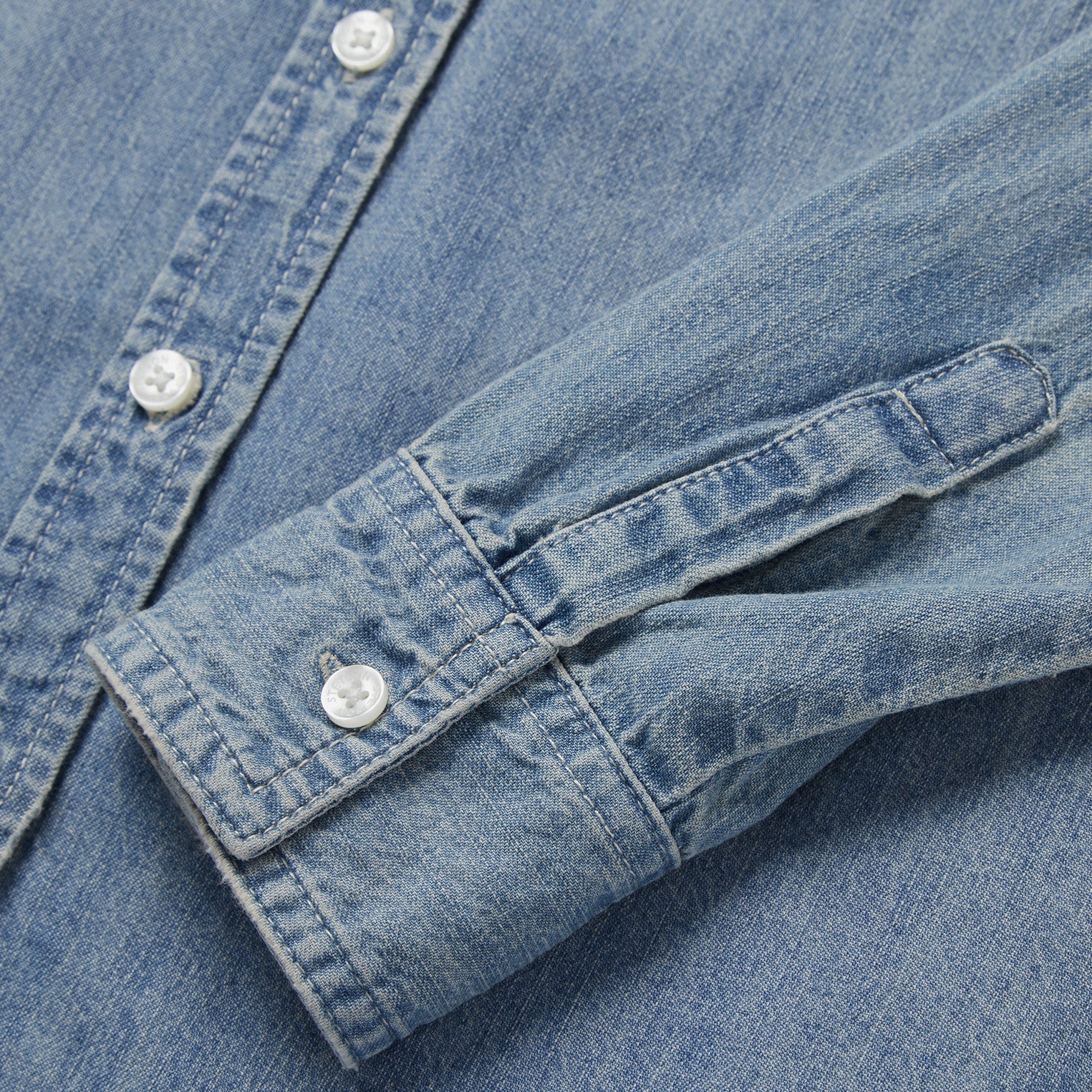 Long-Sleeved Denim Shirt - Image 6
