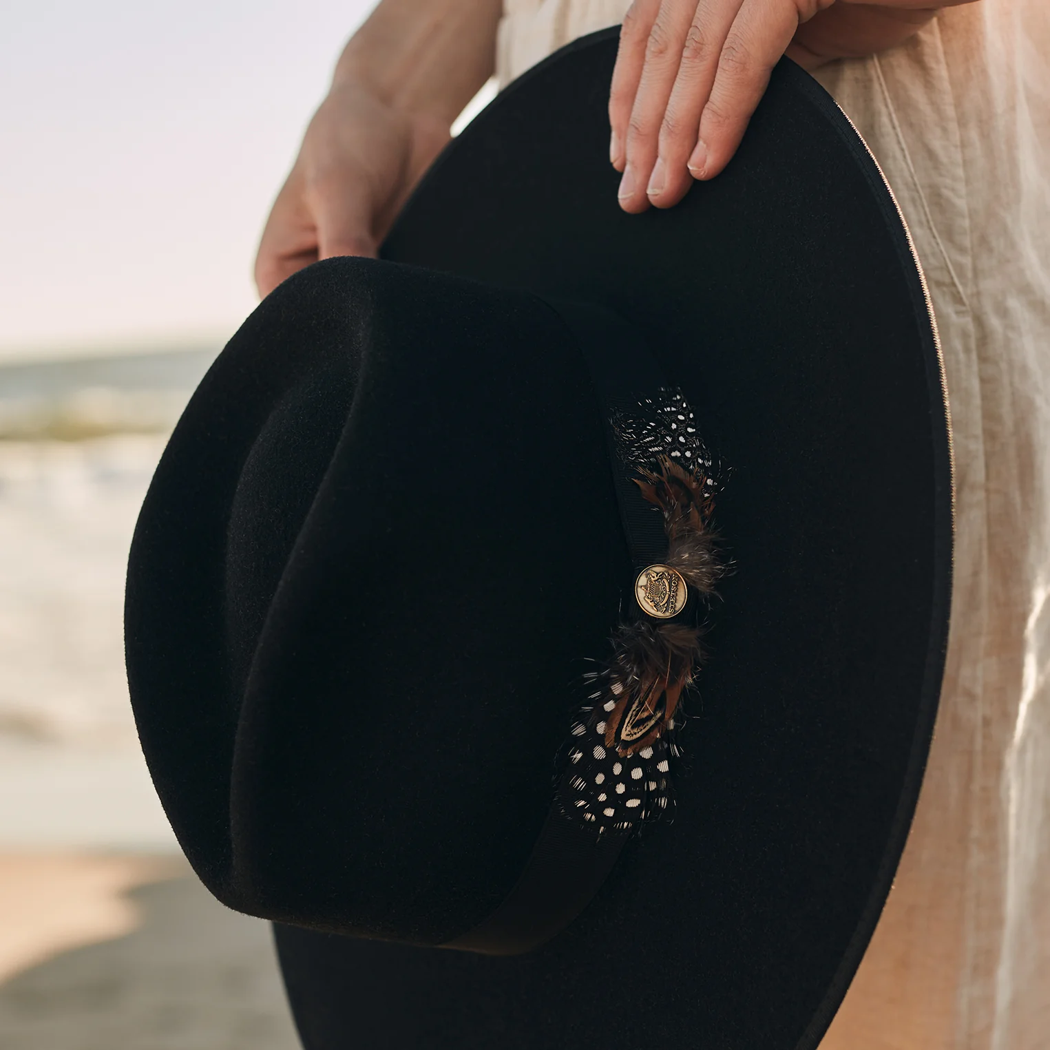 Midtown Wide Flat Brim Hat - Image 4