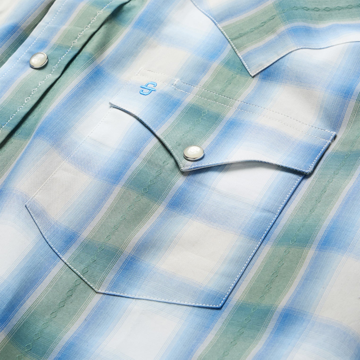 Moss Plaid Short-Sleeve Western Shirt - Image 5