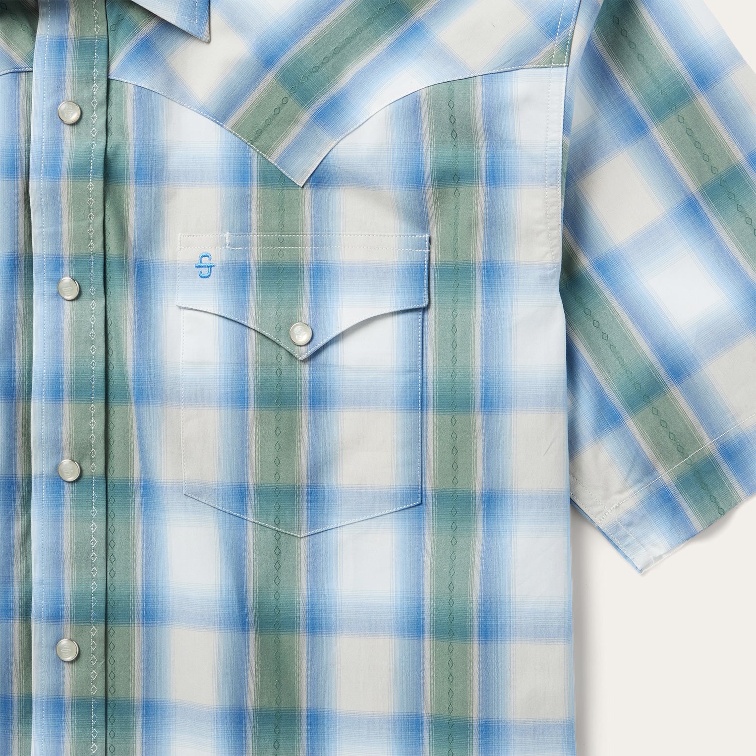 Moss Plaid Short-Sleeve Western Shirt - Image 6