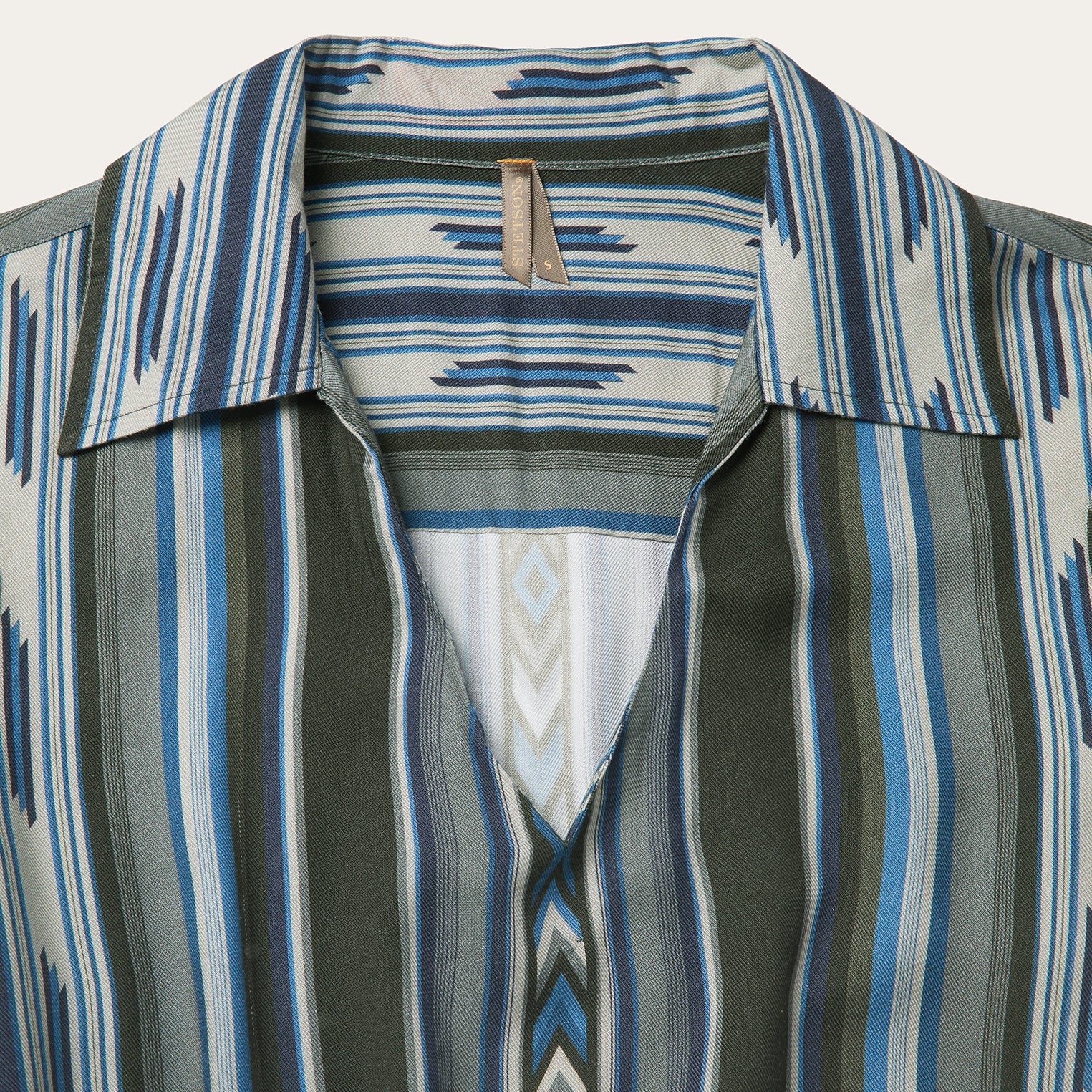 Olive Serape Print Western Dress - Image 3