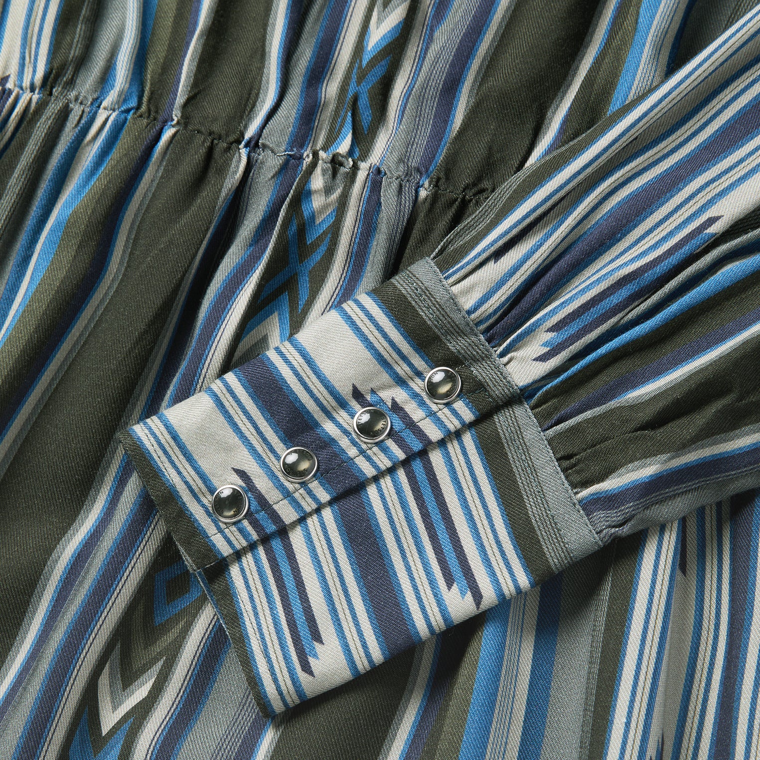 Olive Serape Print Western Dress - Image 4