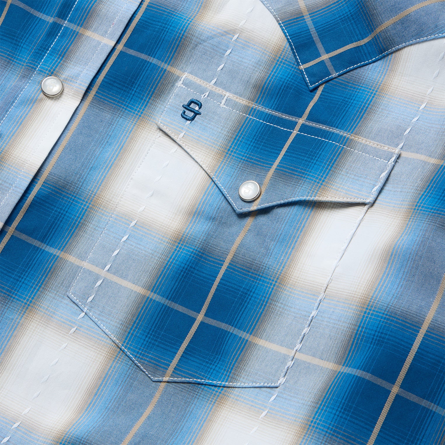 Ombre Plaid Western Shirt - Image 6