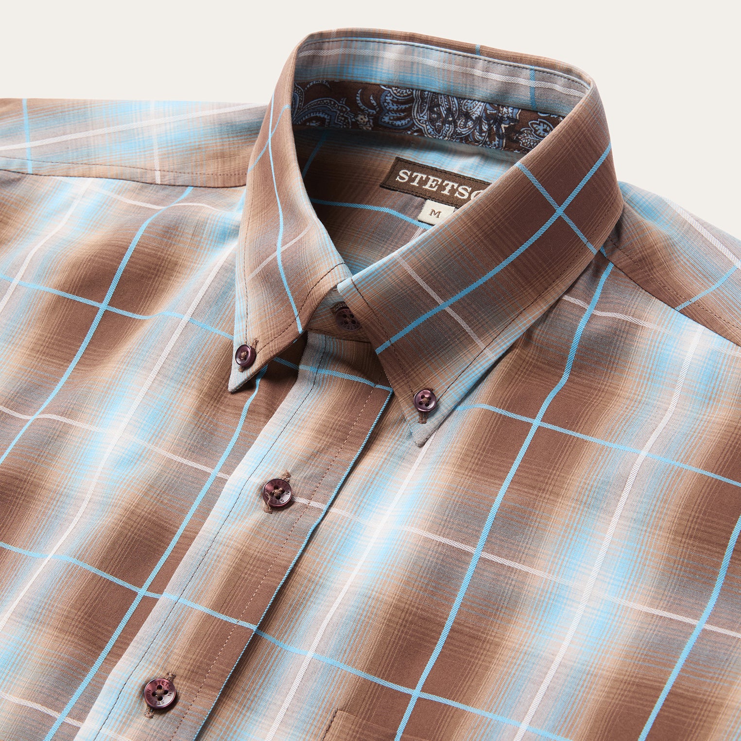 Ombre Plaid Western Shirt - Image 3