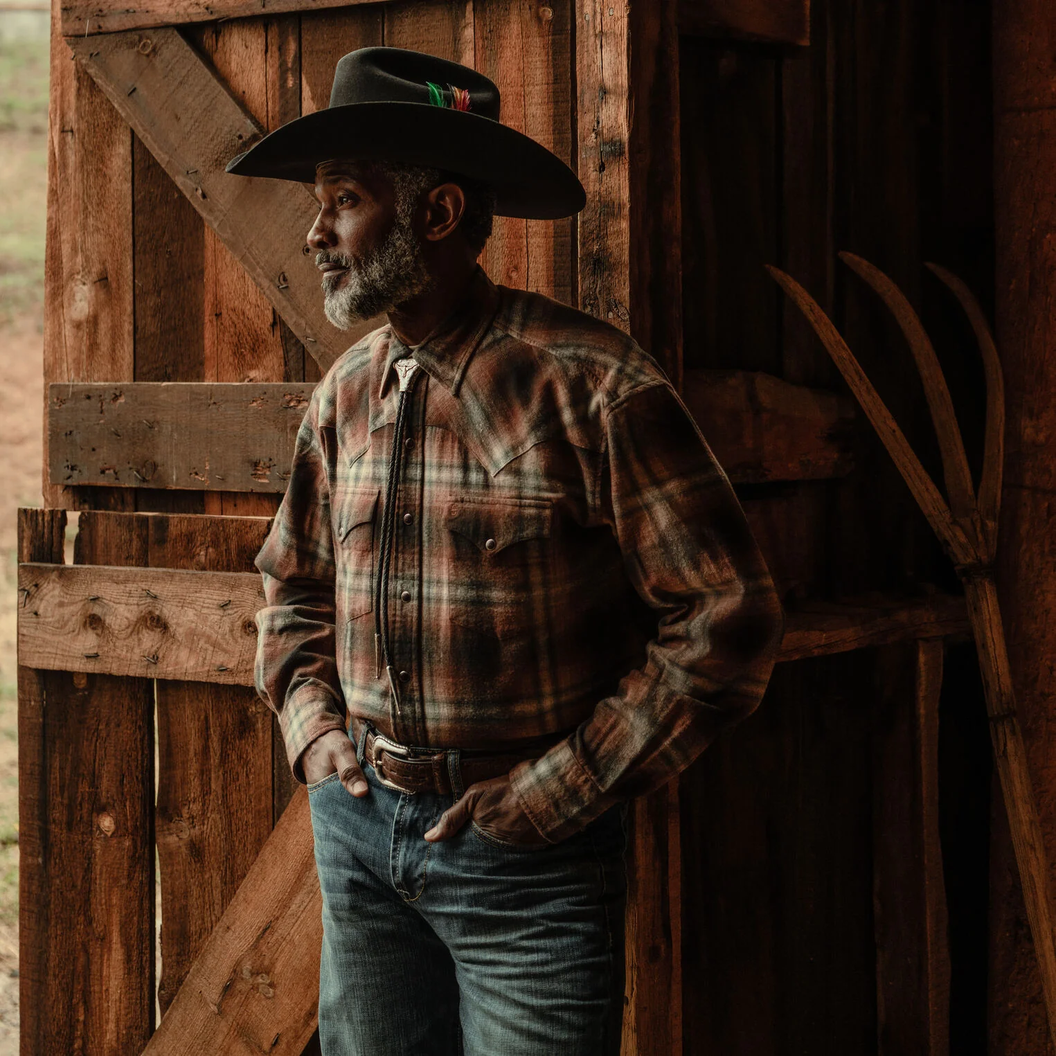 Ombre Plaid Western Shirt - Image 2