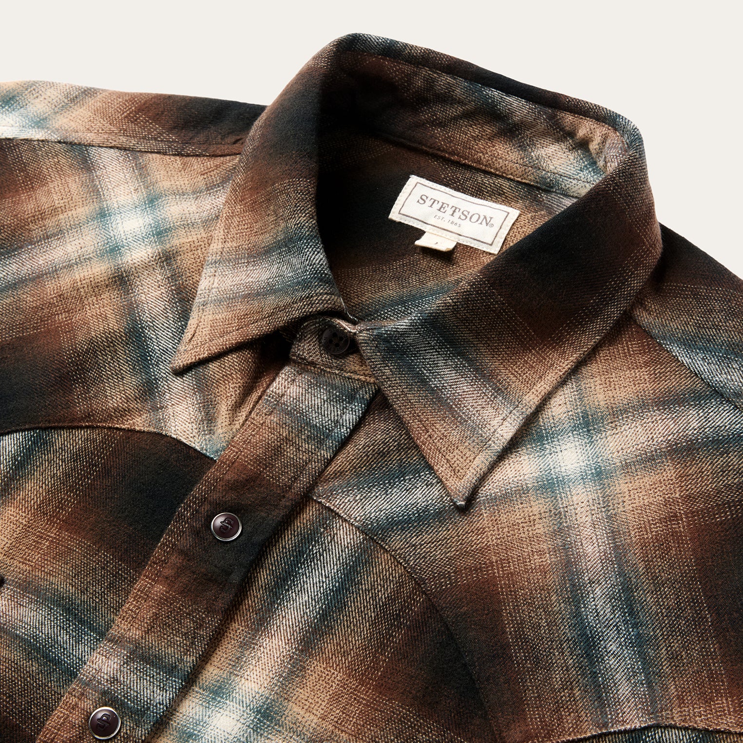 Ombre Plaid Western Shirt - Image 5