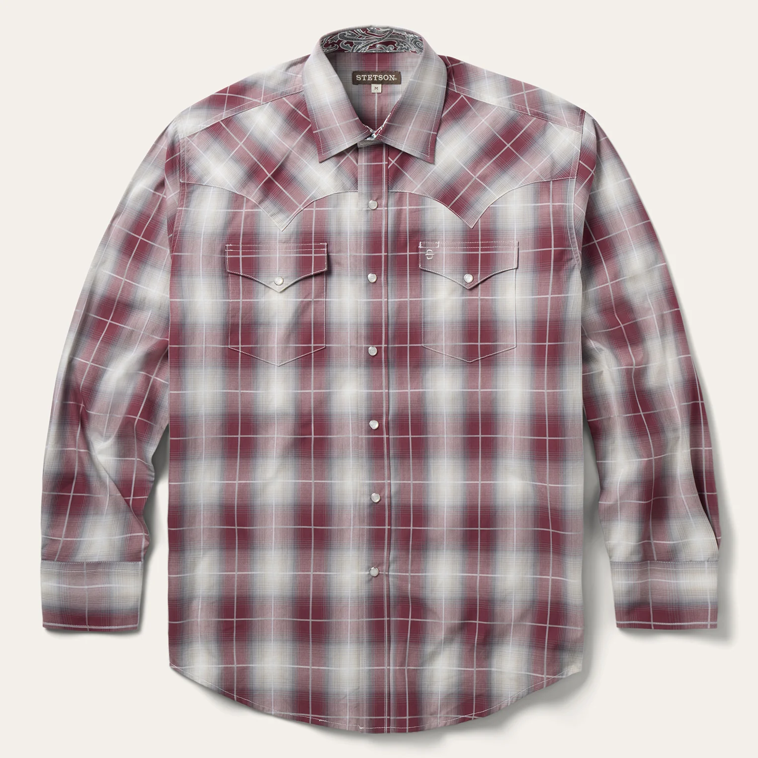 Ombre Plaid Western Shirt