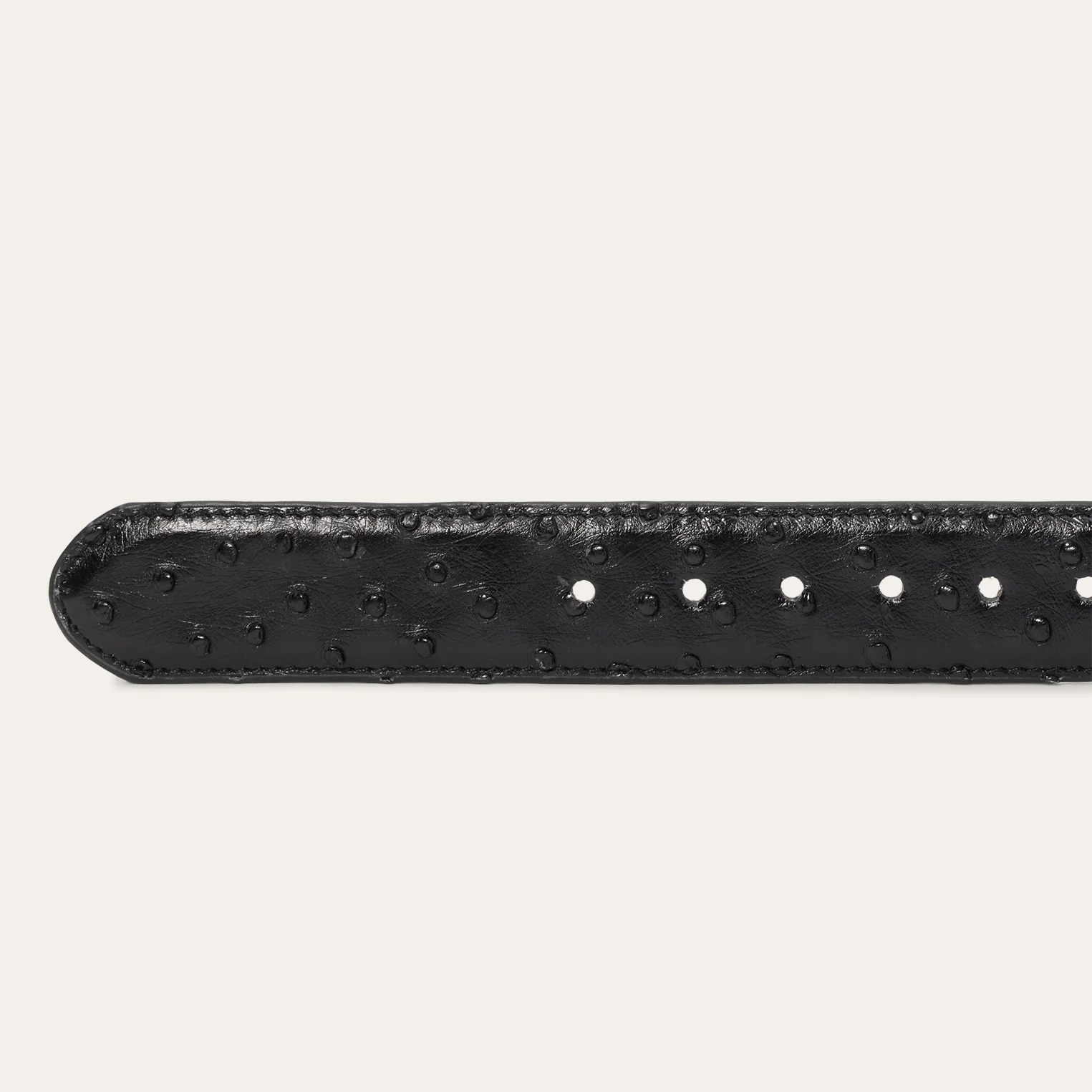 Ostrich Western Tab Belt - 1 1/4" Width - Image 4