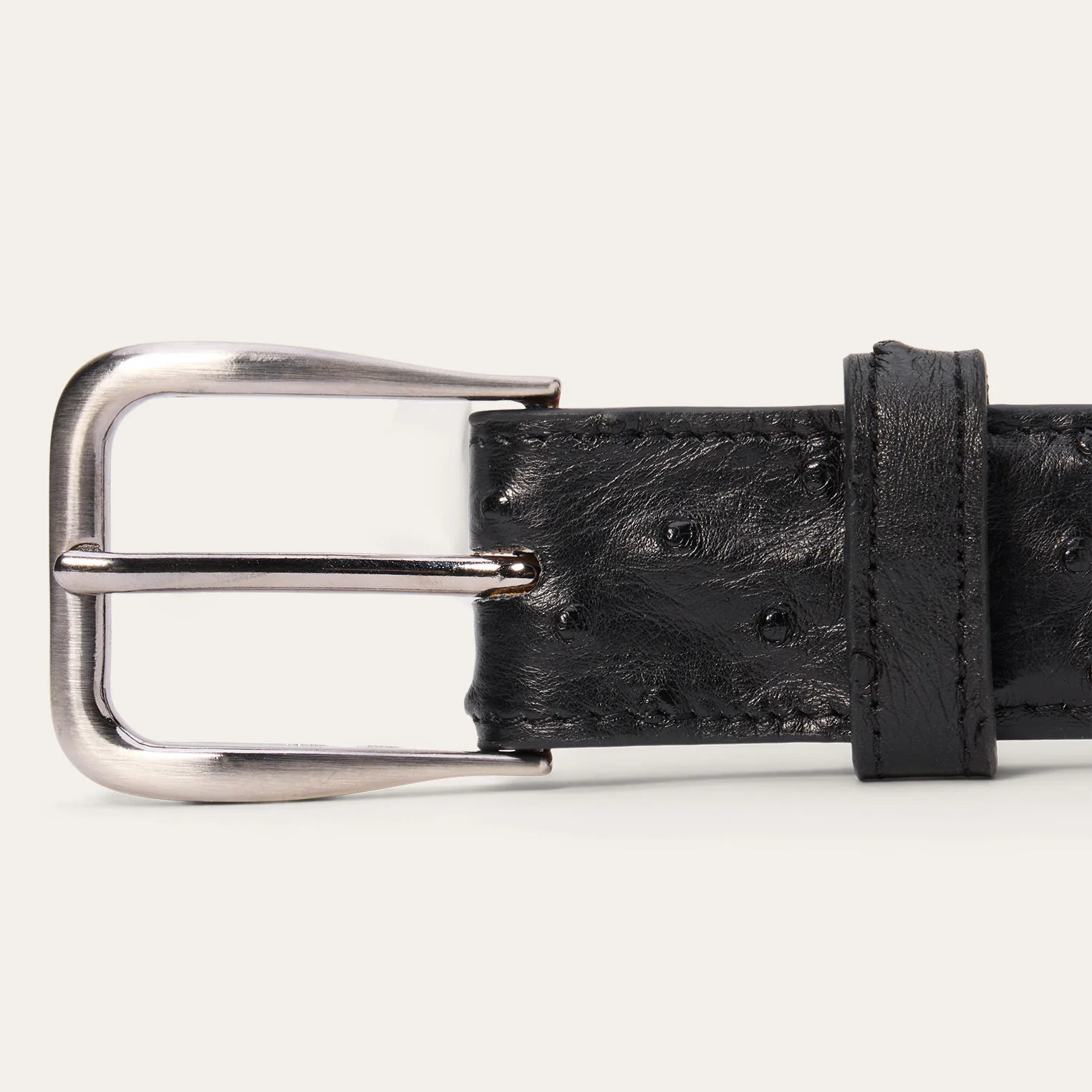 Ostrich Western Tab Belt - 1 1/4" Width - Image 5