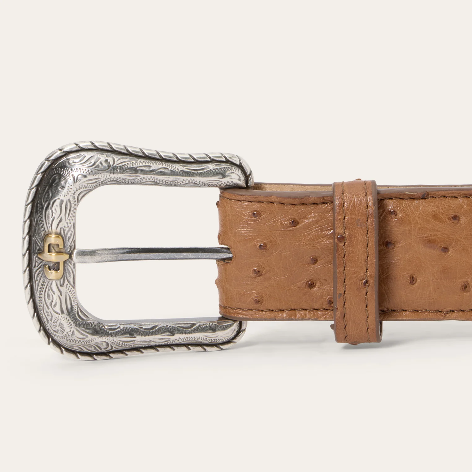 Ostrich Western Tab Belt - Image 5