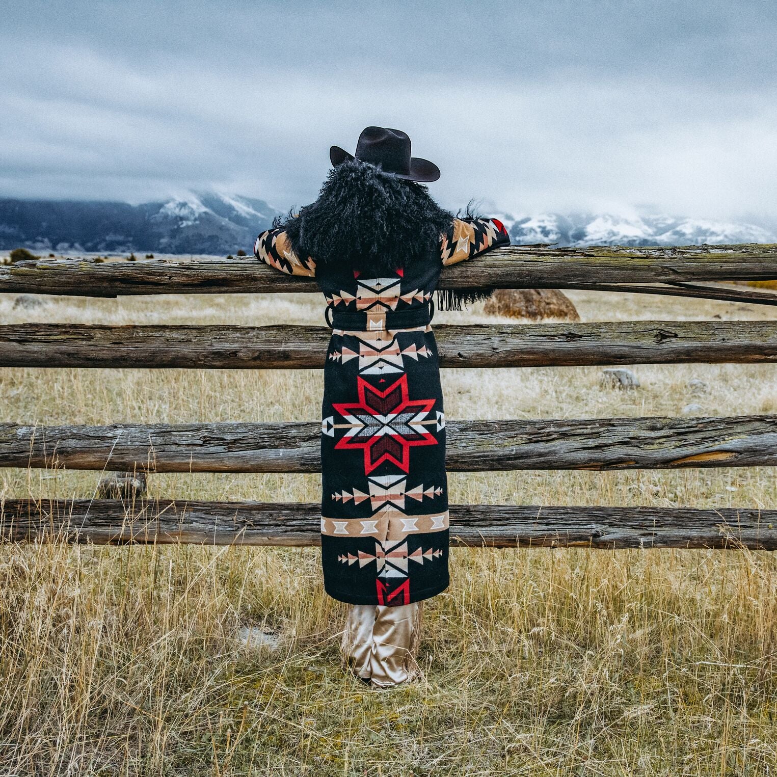 Stetson x Lindsey Thornburg Shearling Duster - Image 4