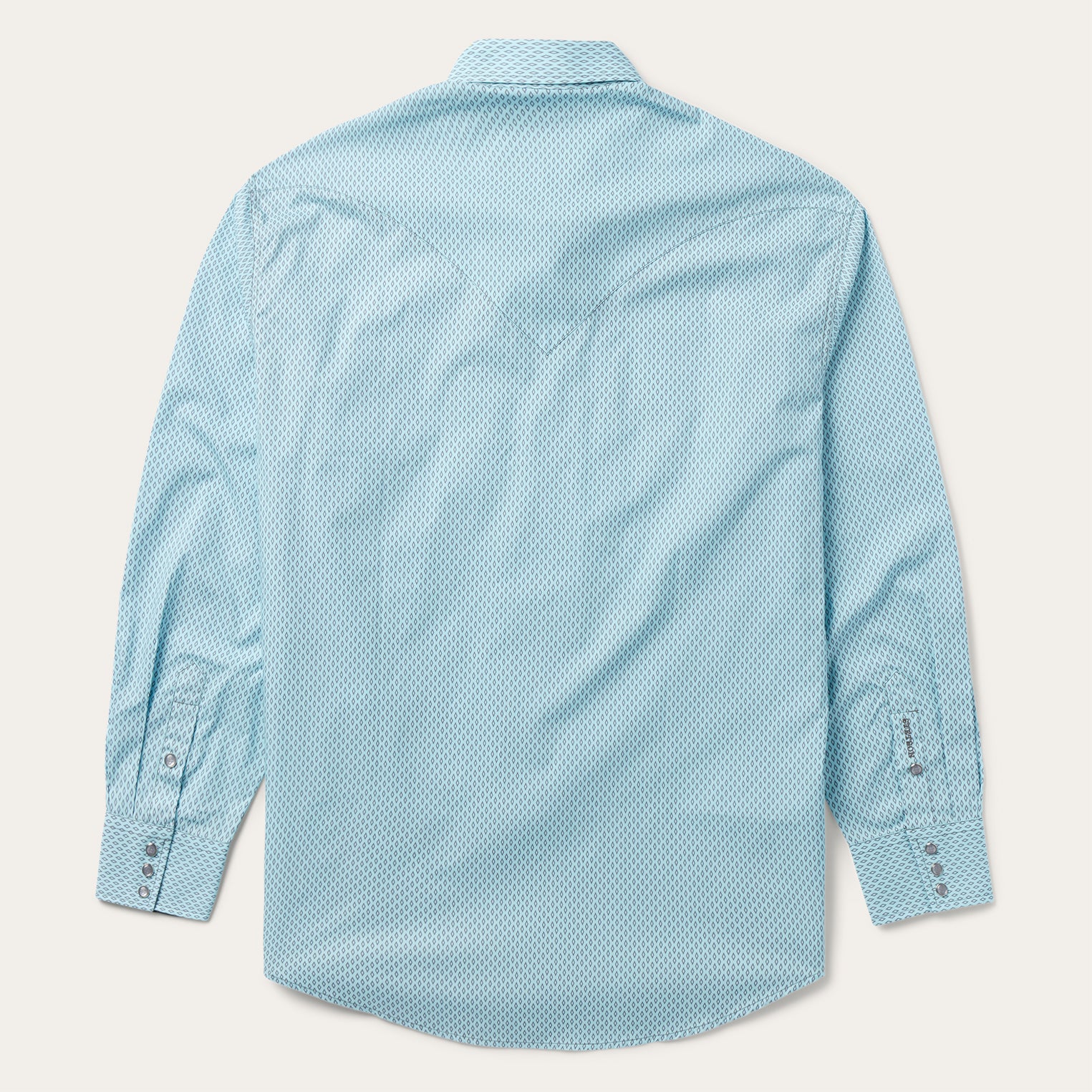 Silver Diamond Neat Print Western Shirt - Image 2
