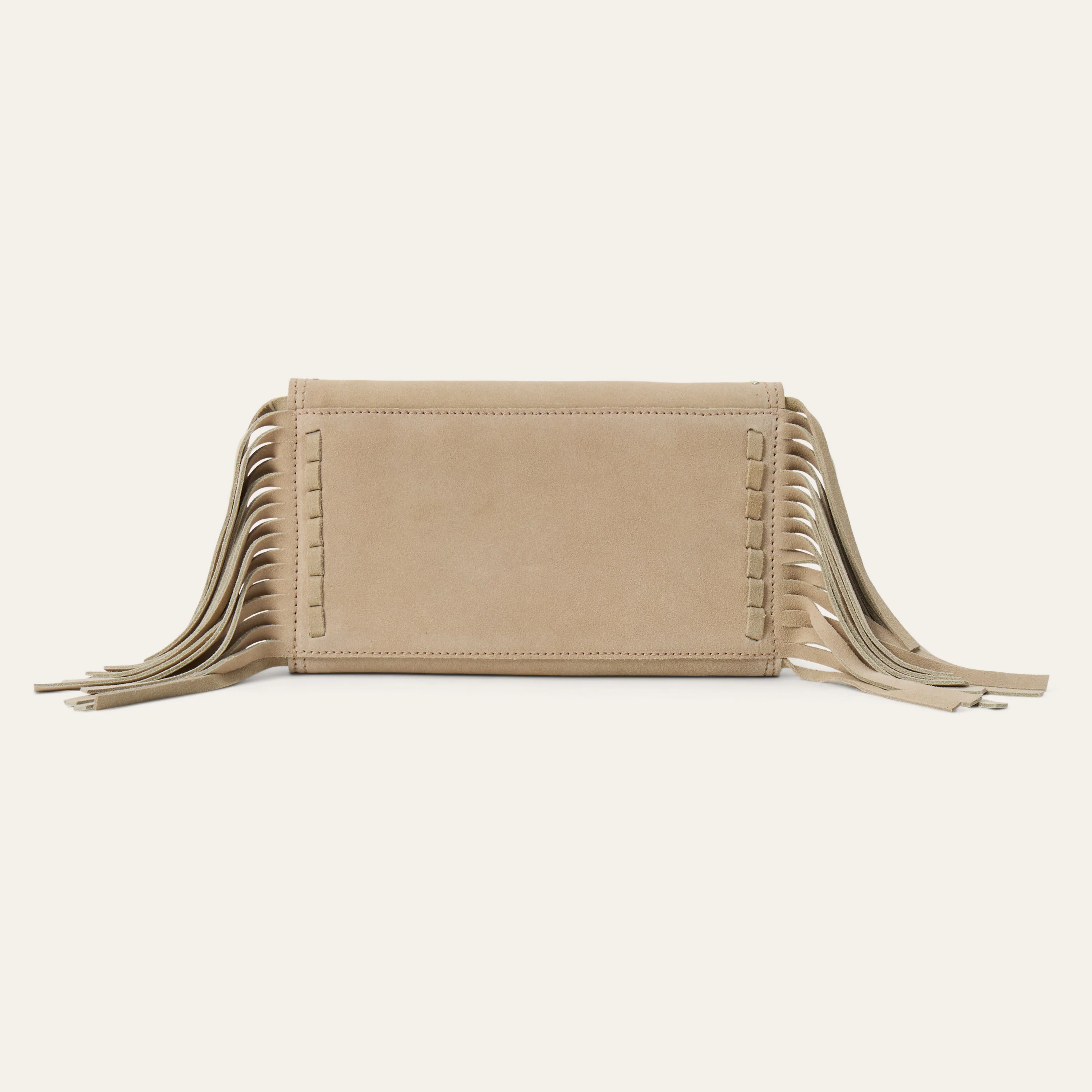 Spiral Suede Fringed Clutch - Image 2
