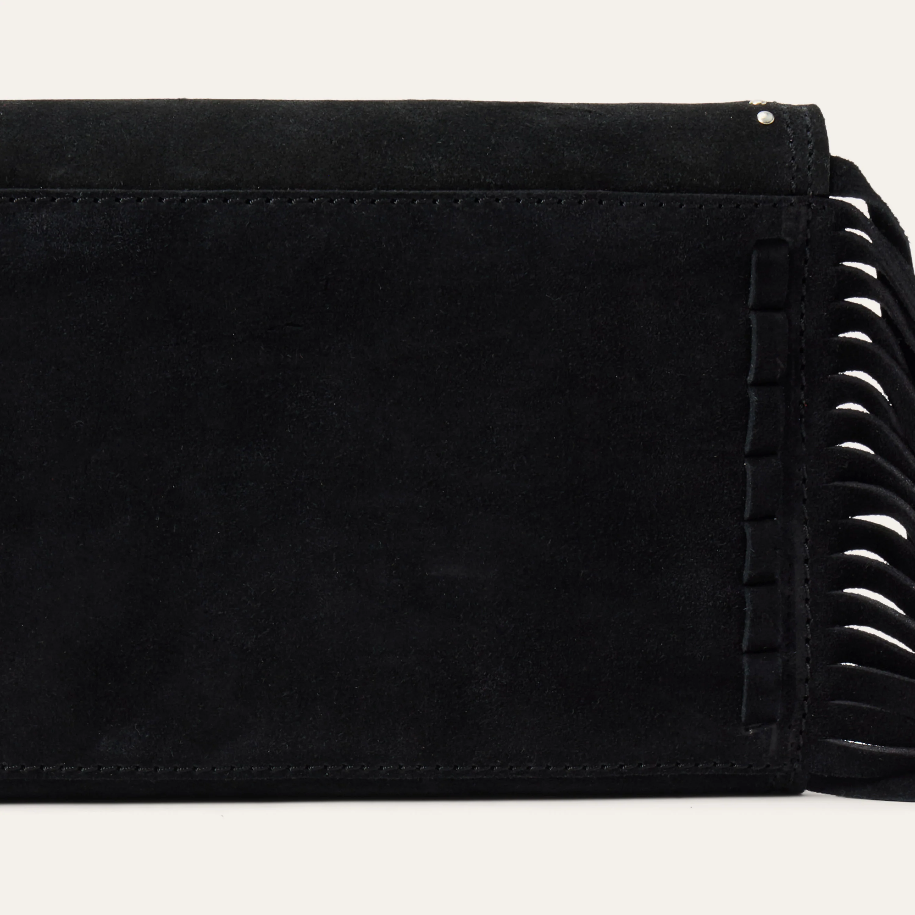Spiral Suede Fringed Clutch - Image 6