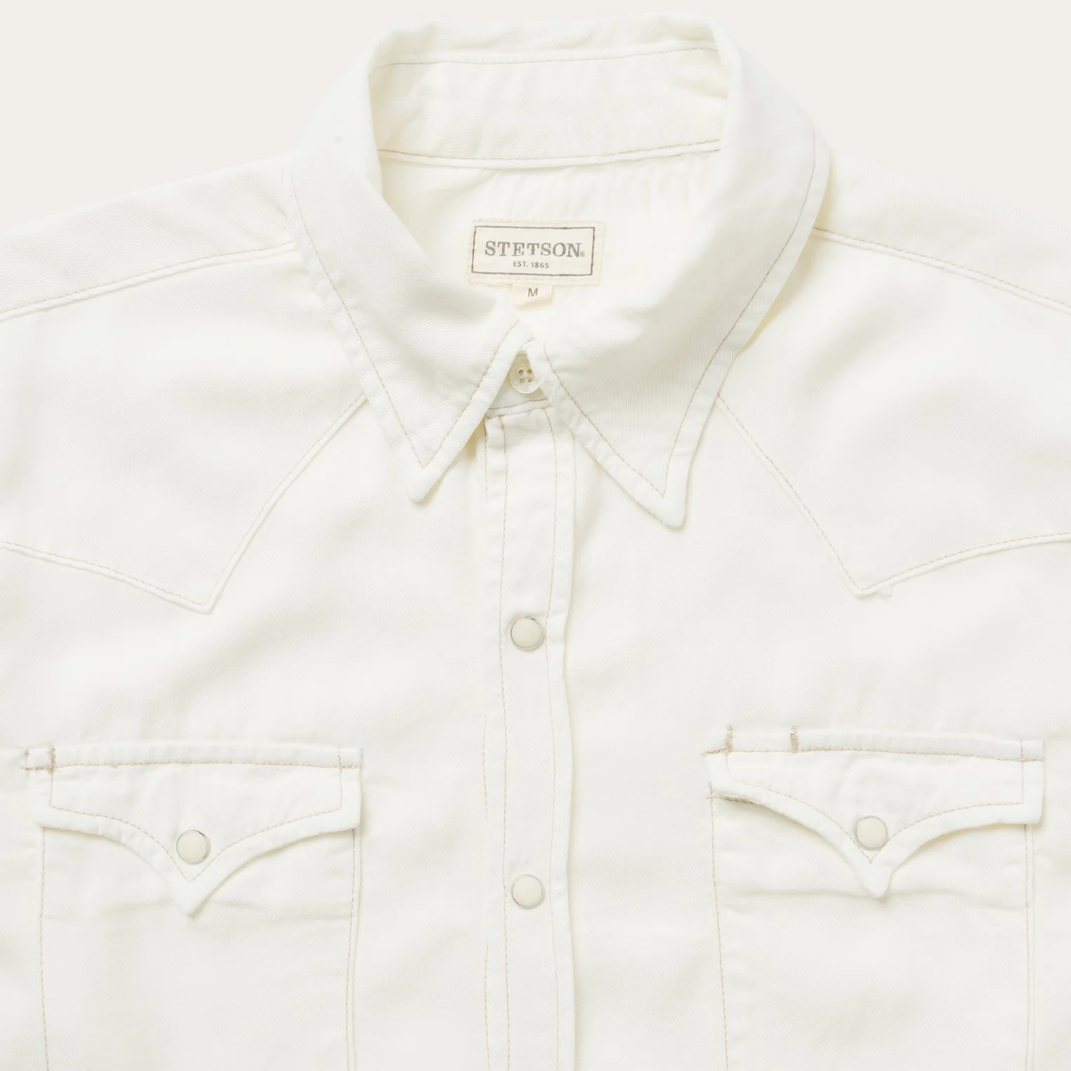Cream Twill Shirt - Image 4