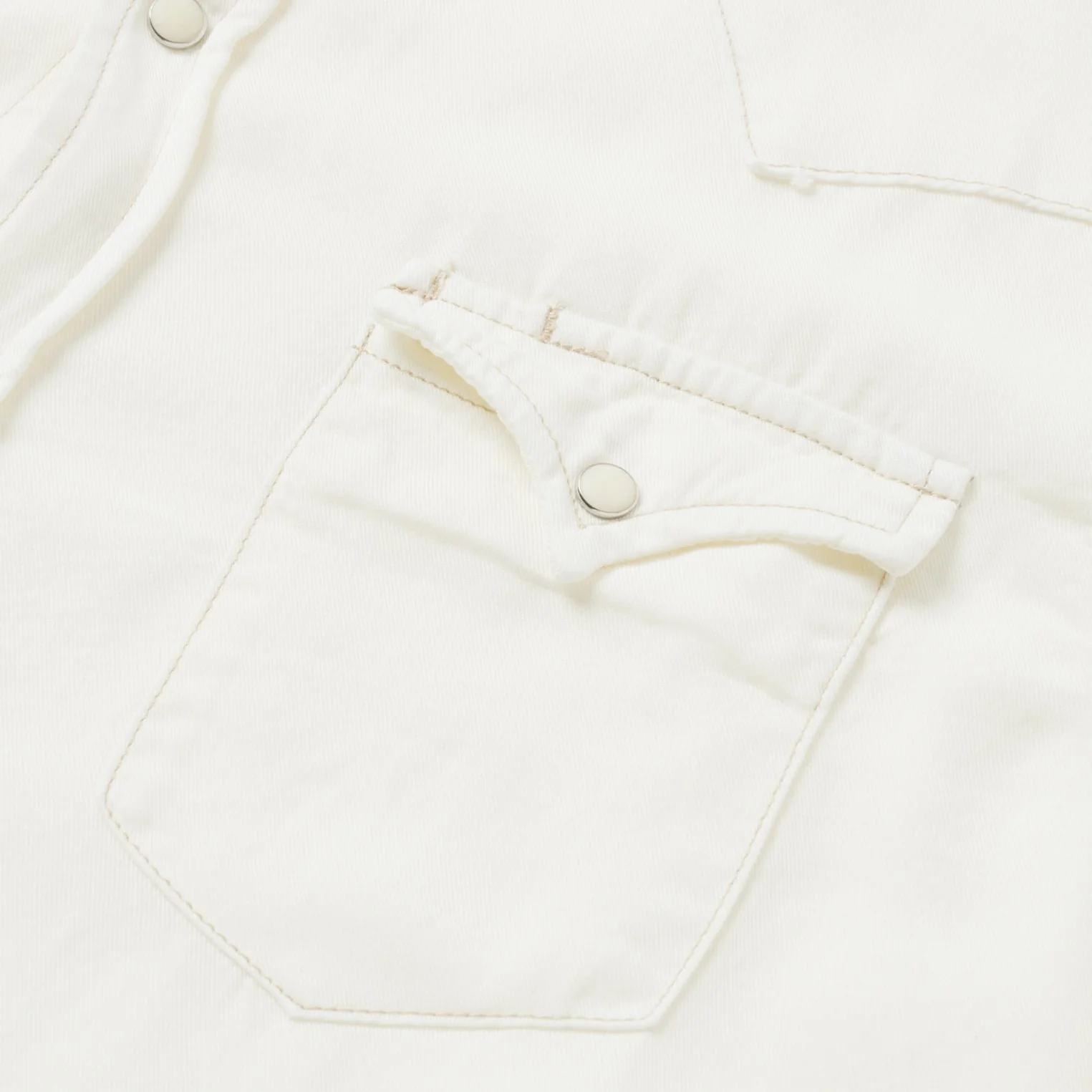 Cream Twill Shirt - Image 5