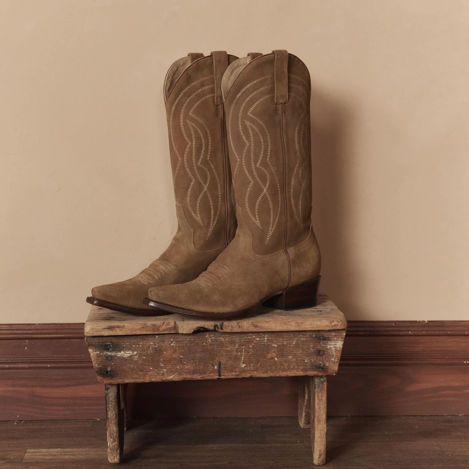 Stetson & THE GREAT. Suede Cowboy Boot - Image 4