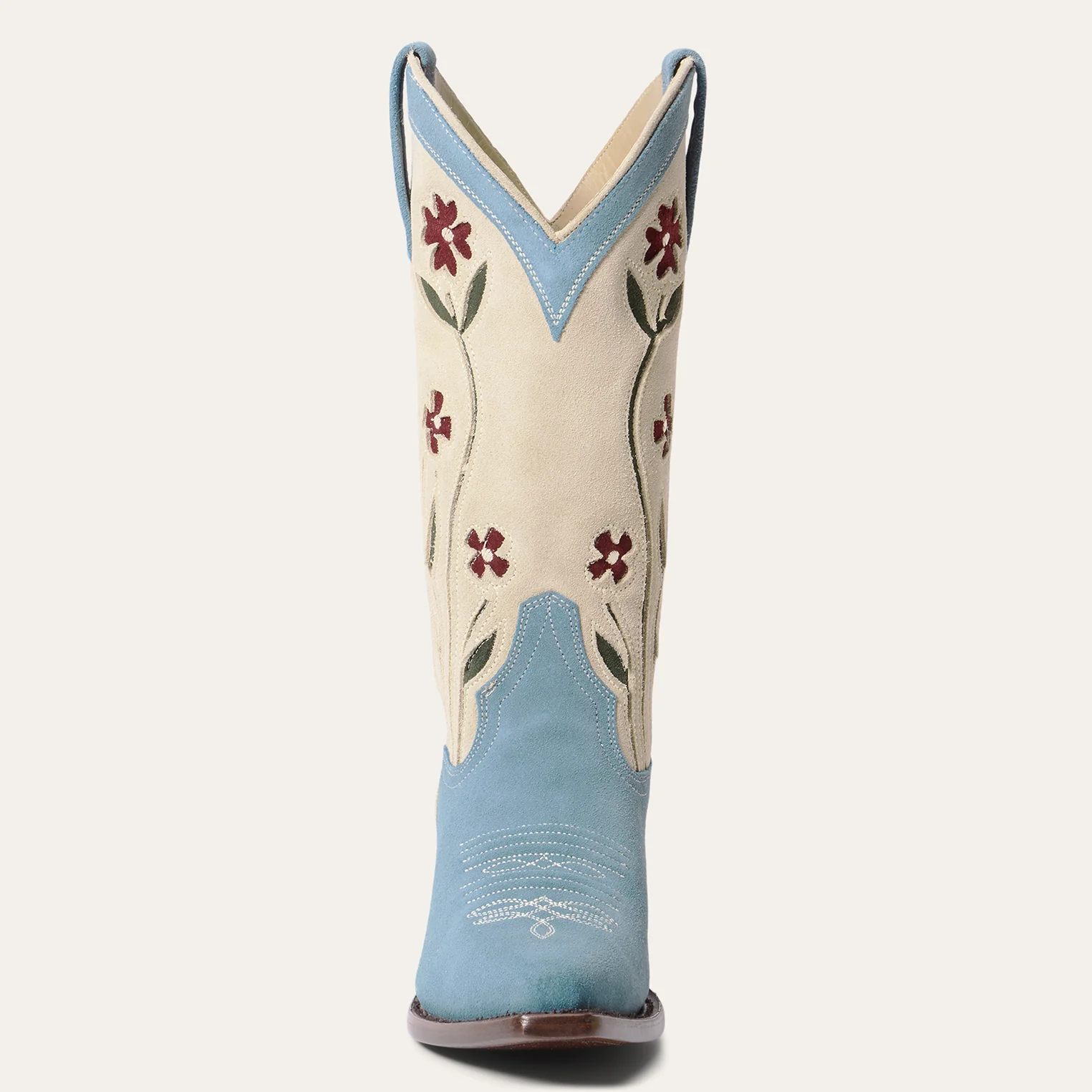 Stetson & THE GREAT. Suede Floral Cowboy Boot - Image 5