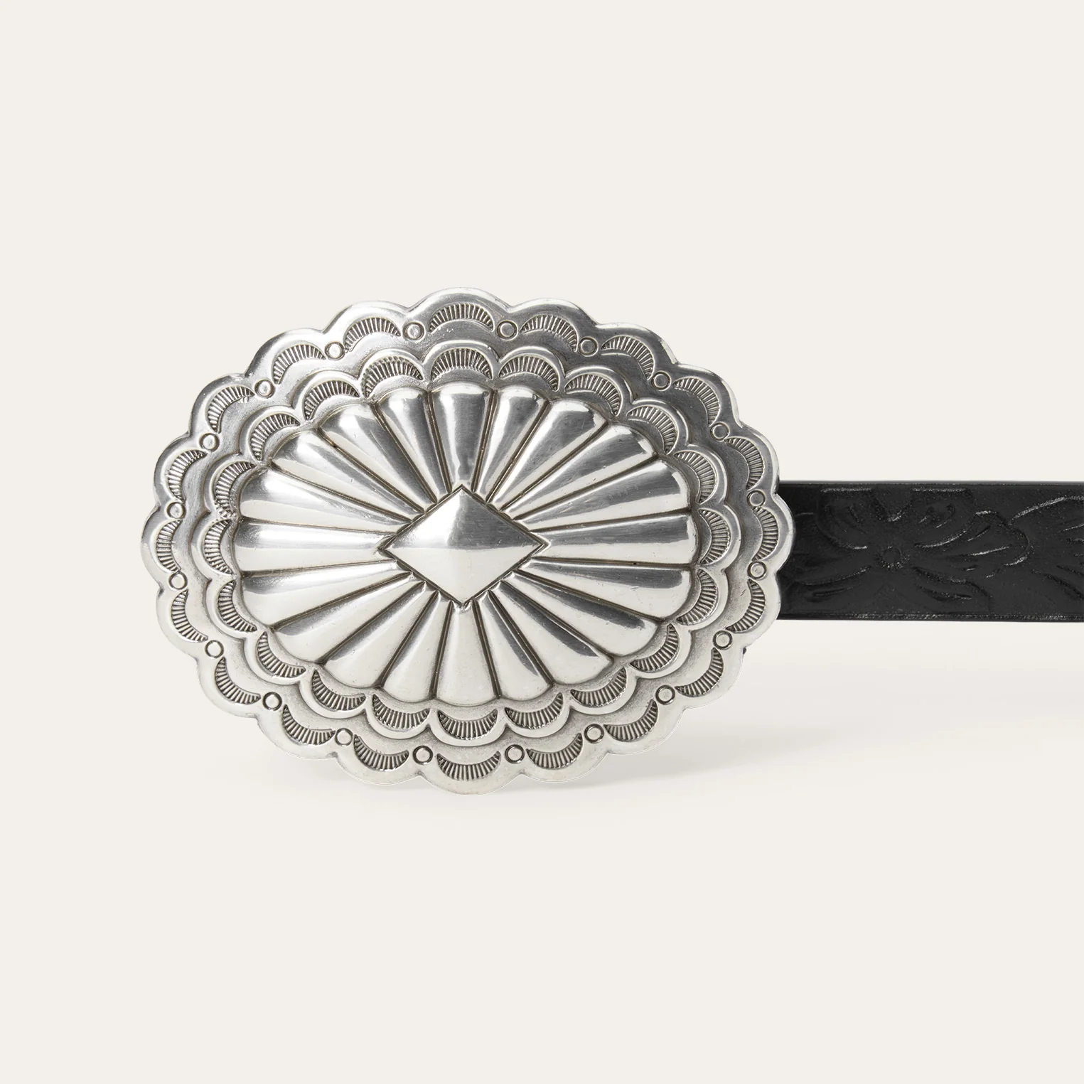 Stetson & THE GREAT. Tooled Leather Concho Belt - Image 6
