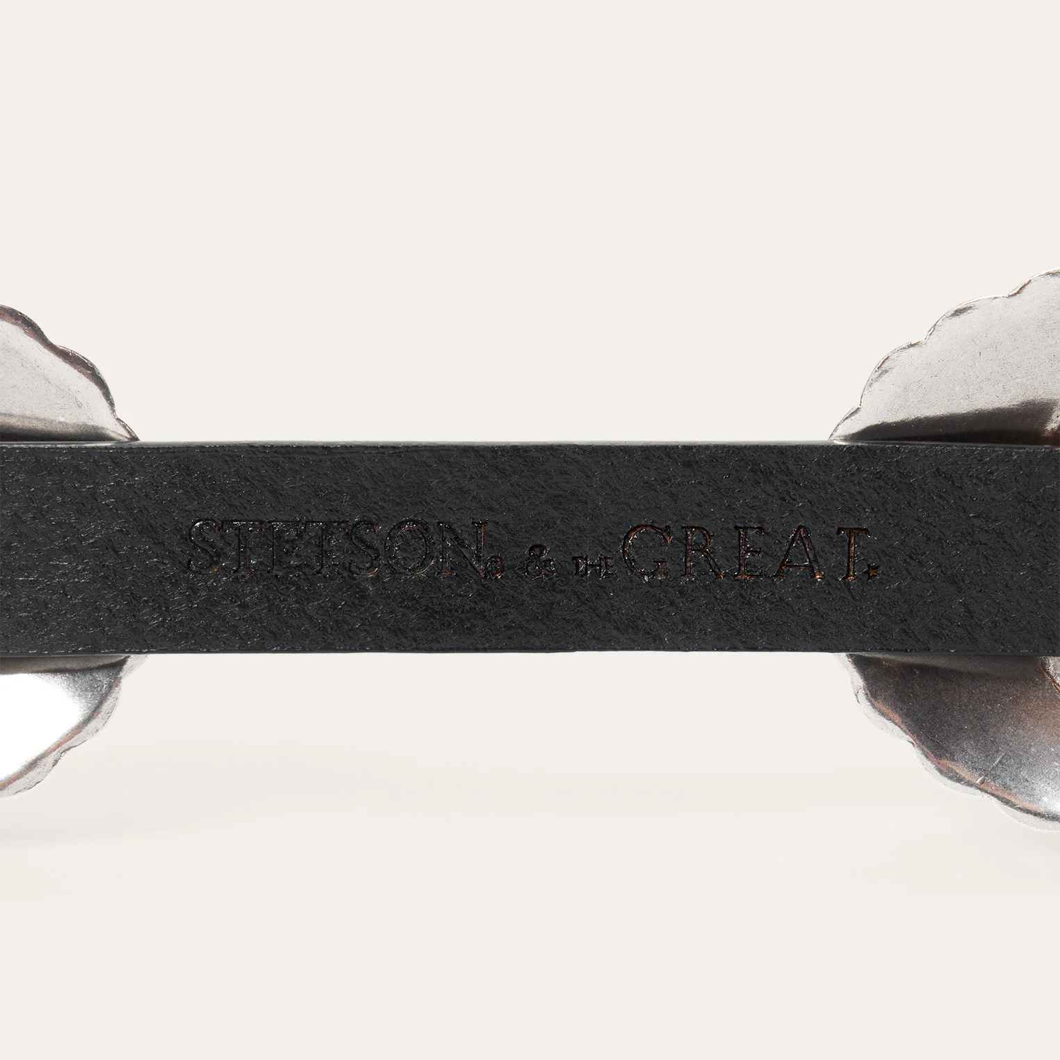 Stetson & THE GREAT. Tooled Leather Concho Belt - Image 8
