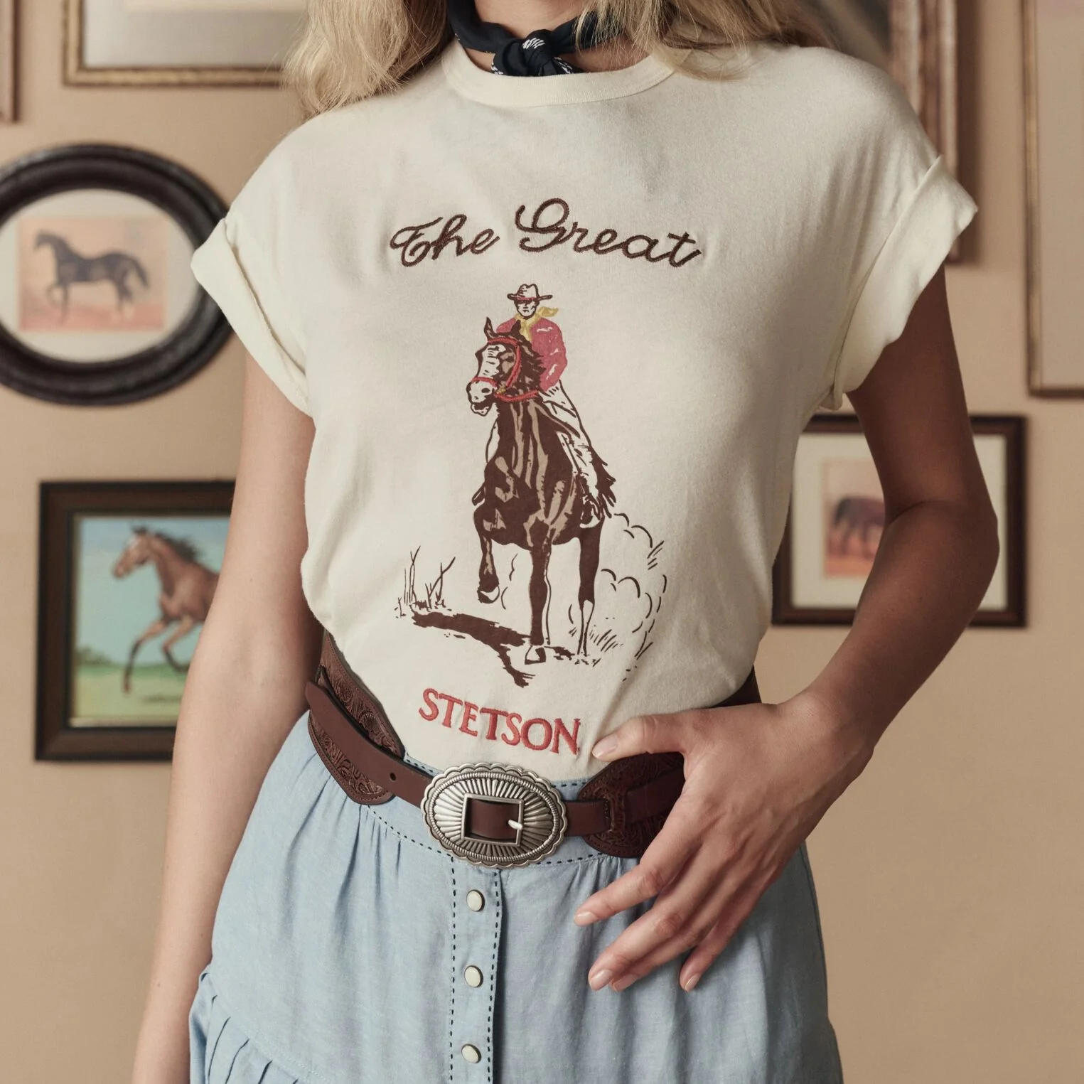 Stetson & THE GREAT. Tooled Waist Belt - Image 4