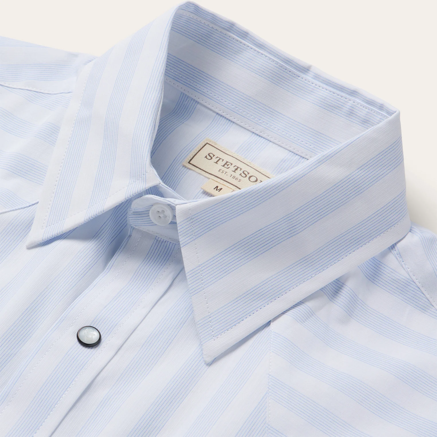 Stripe Oxford Short Sleeve Western Shirt - Image 3