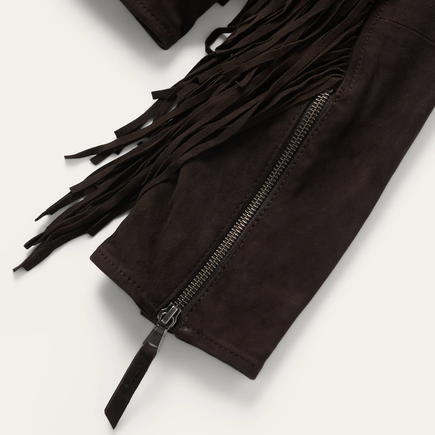 Suede Fringe Motorcycle Jacket - Image 6
