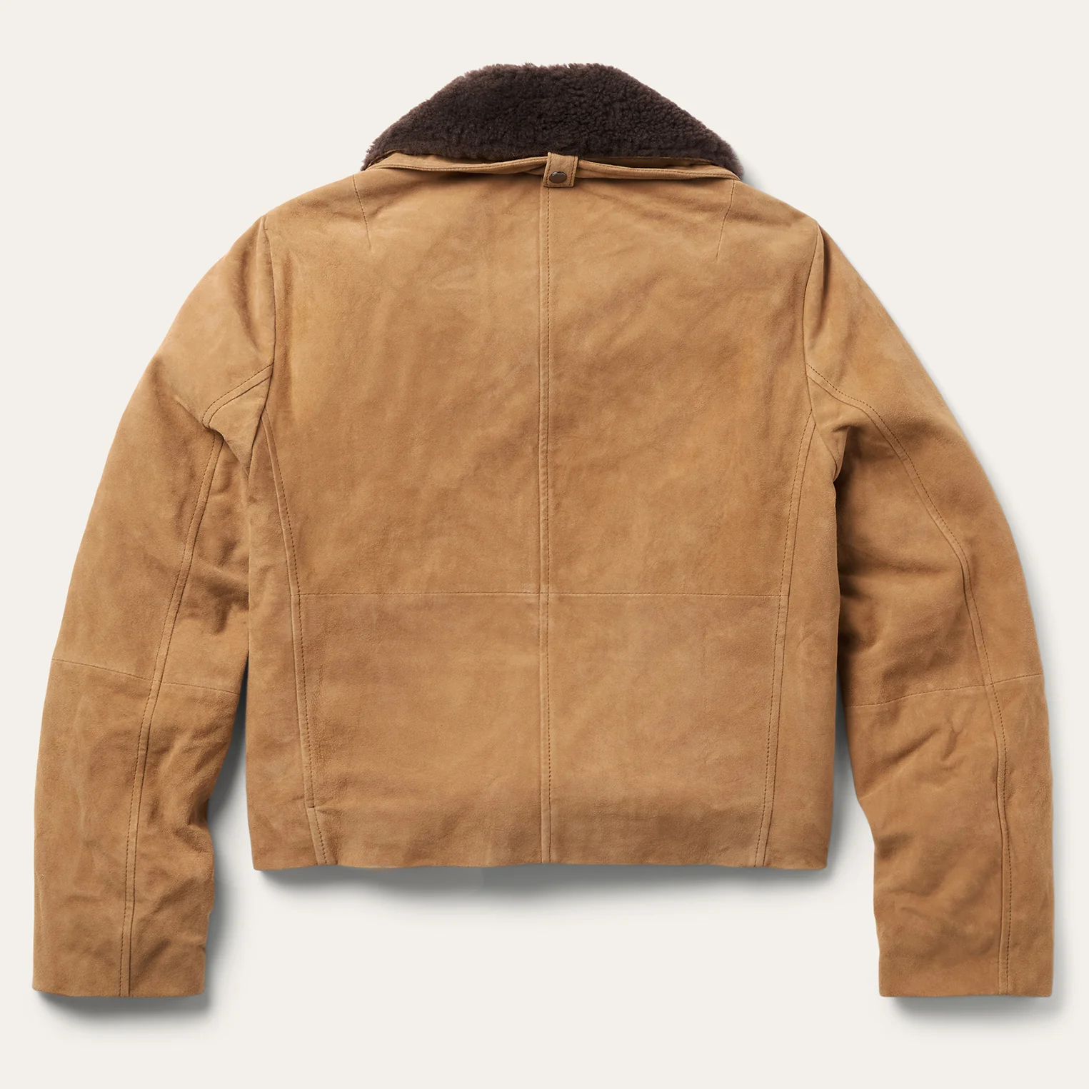 Suede Shearling Cropped Jacket - Image 2