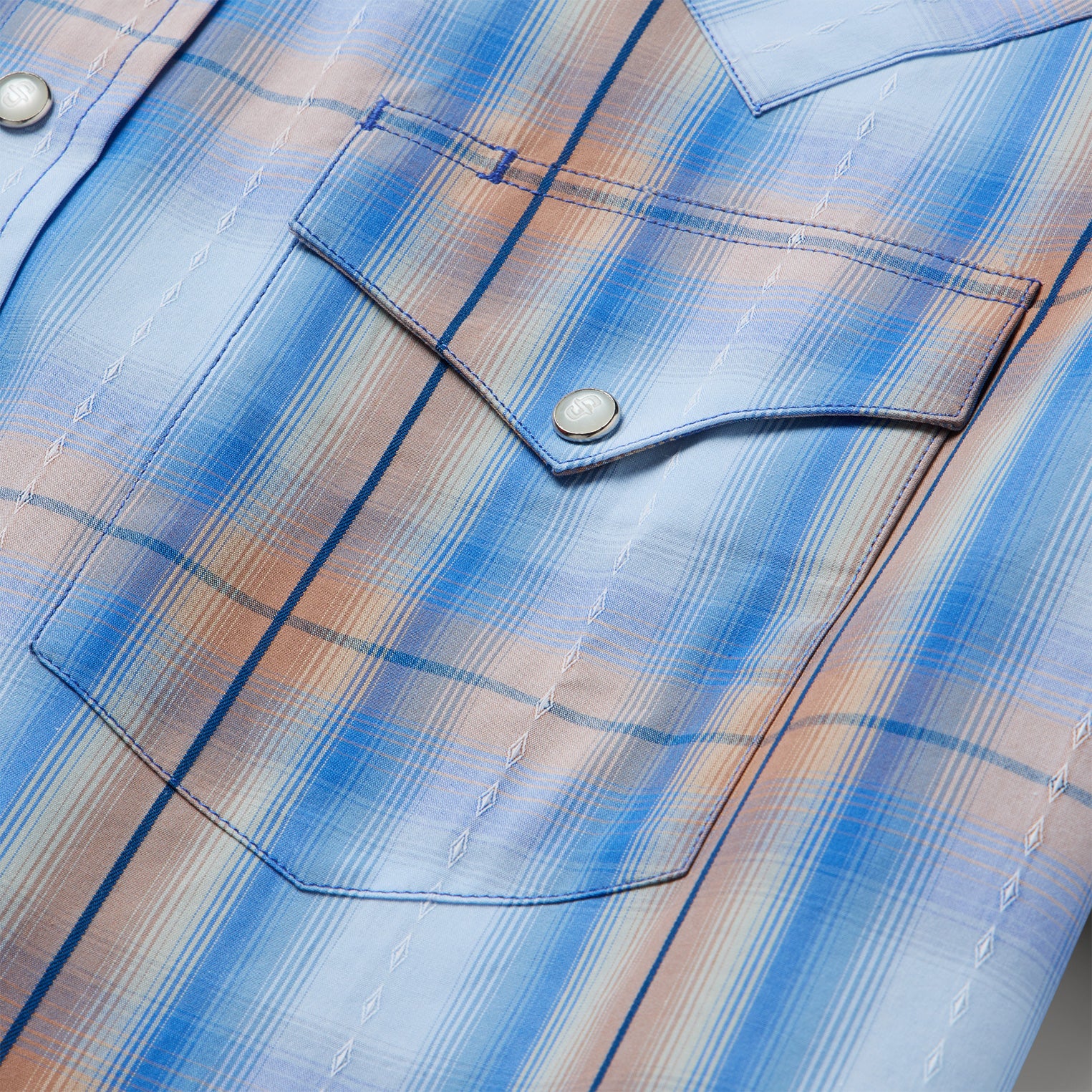 Sunrise Plaid Short-Sleeve Western Shirt - Image 4