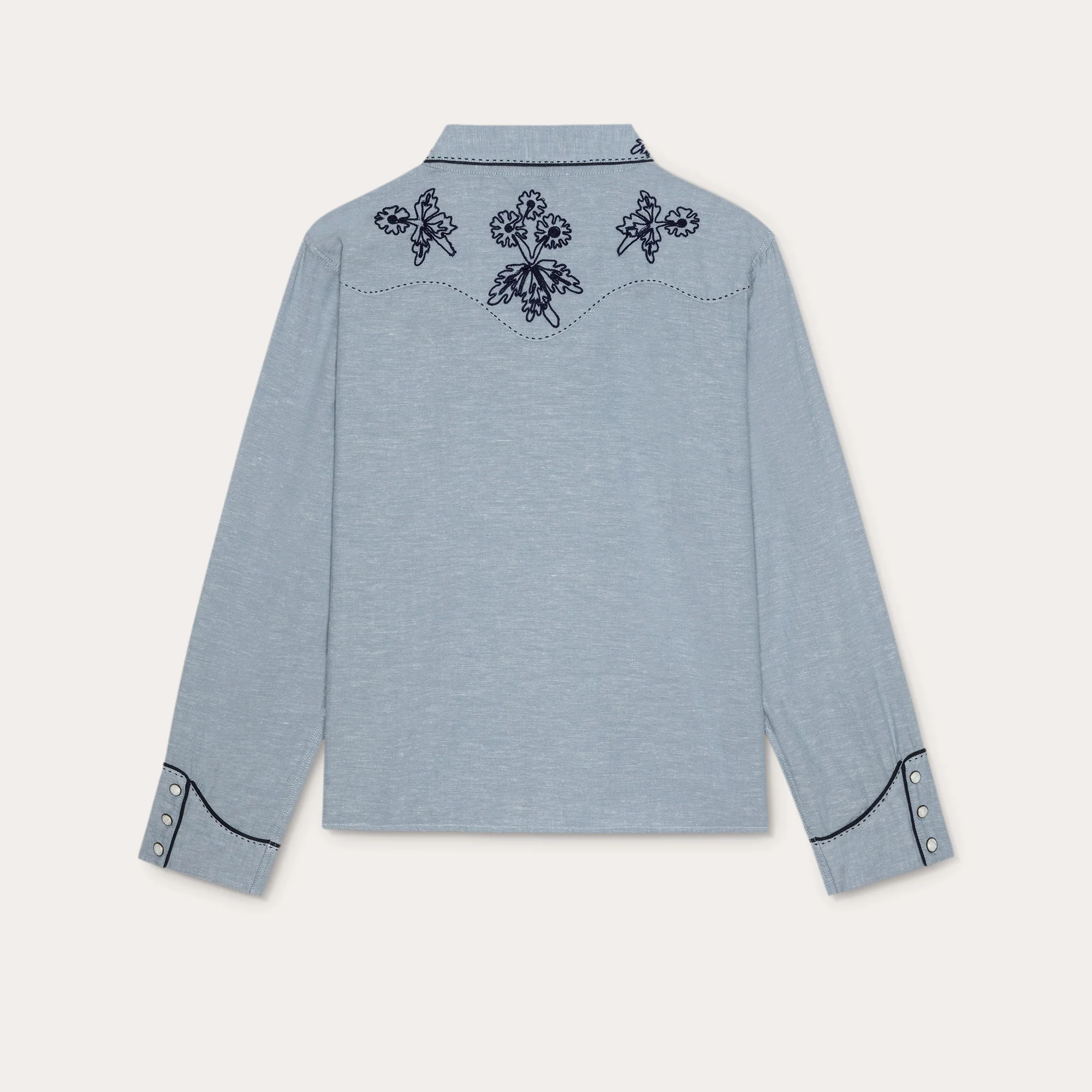 Stetson & THE GREAT. The Chambray Embroidered Western Shirt - Image 7