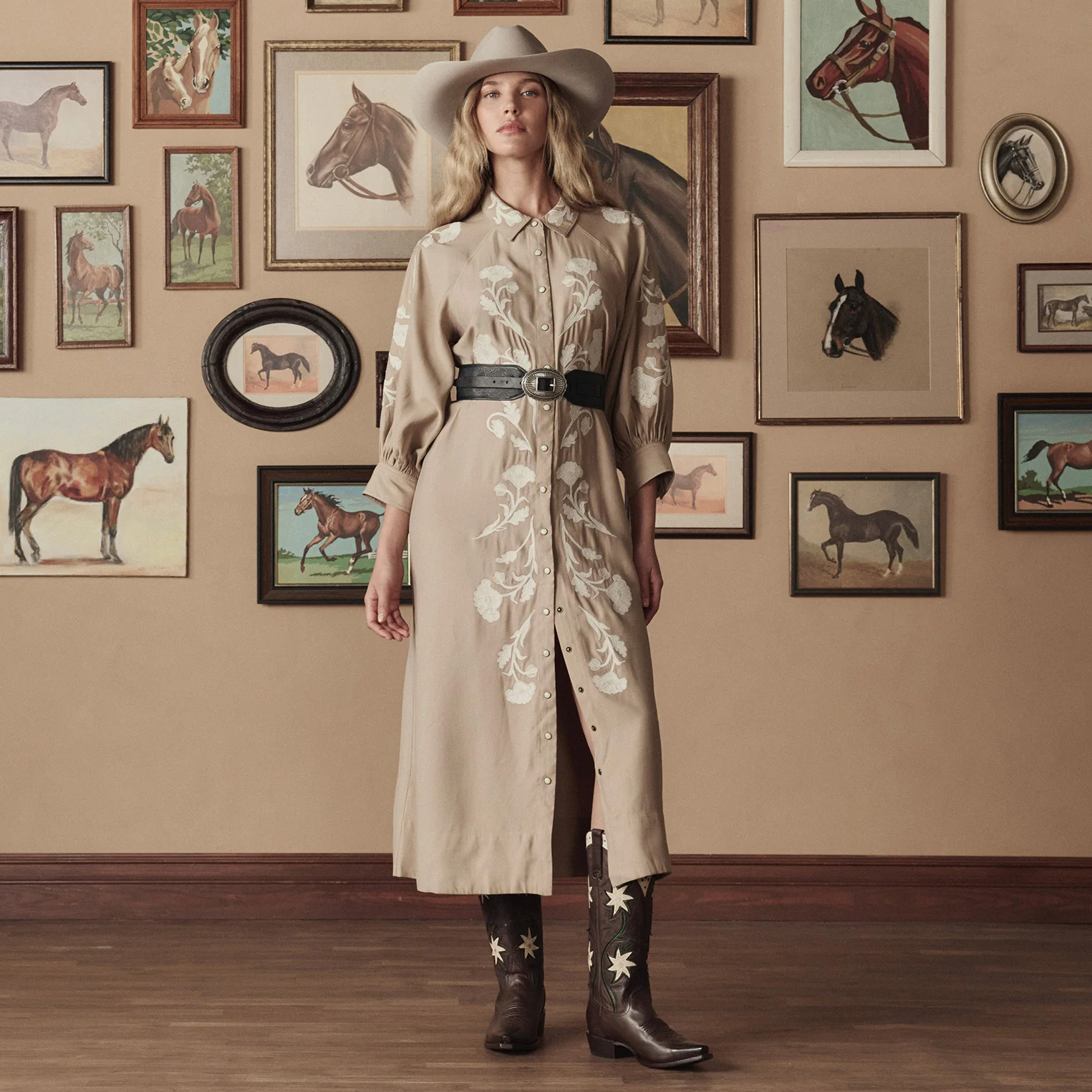 Stetson & THE GREAT. The Western Embroidered Herd Dress - Image 2