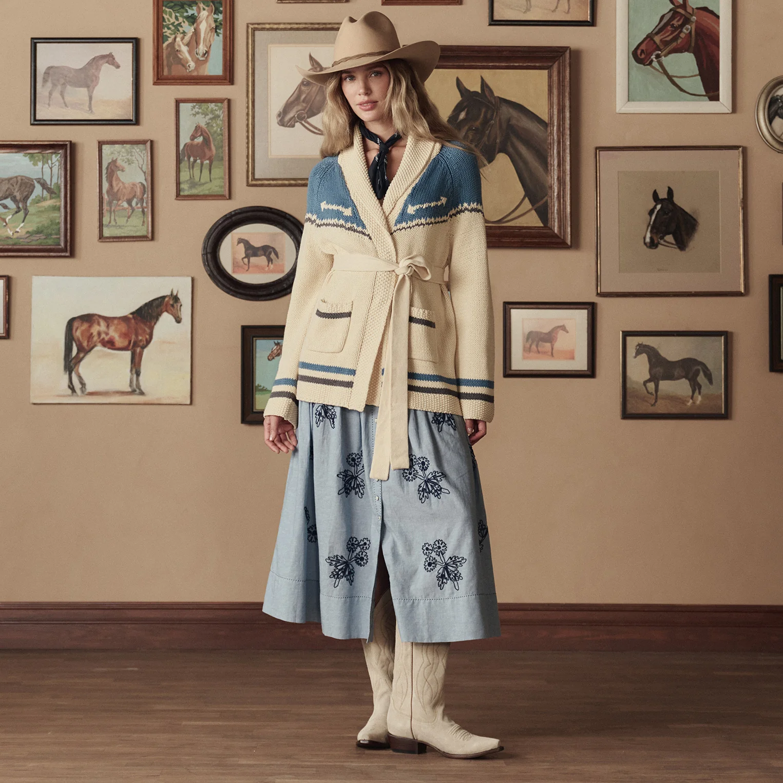 Stetson & THE GREAT. The Western Riding Cardigan Sweater - Image 2