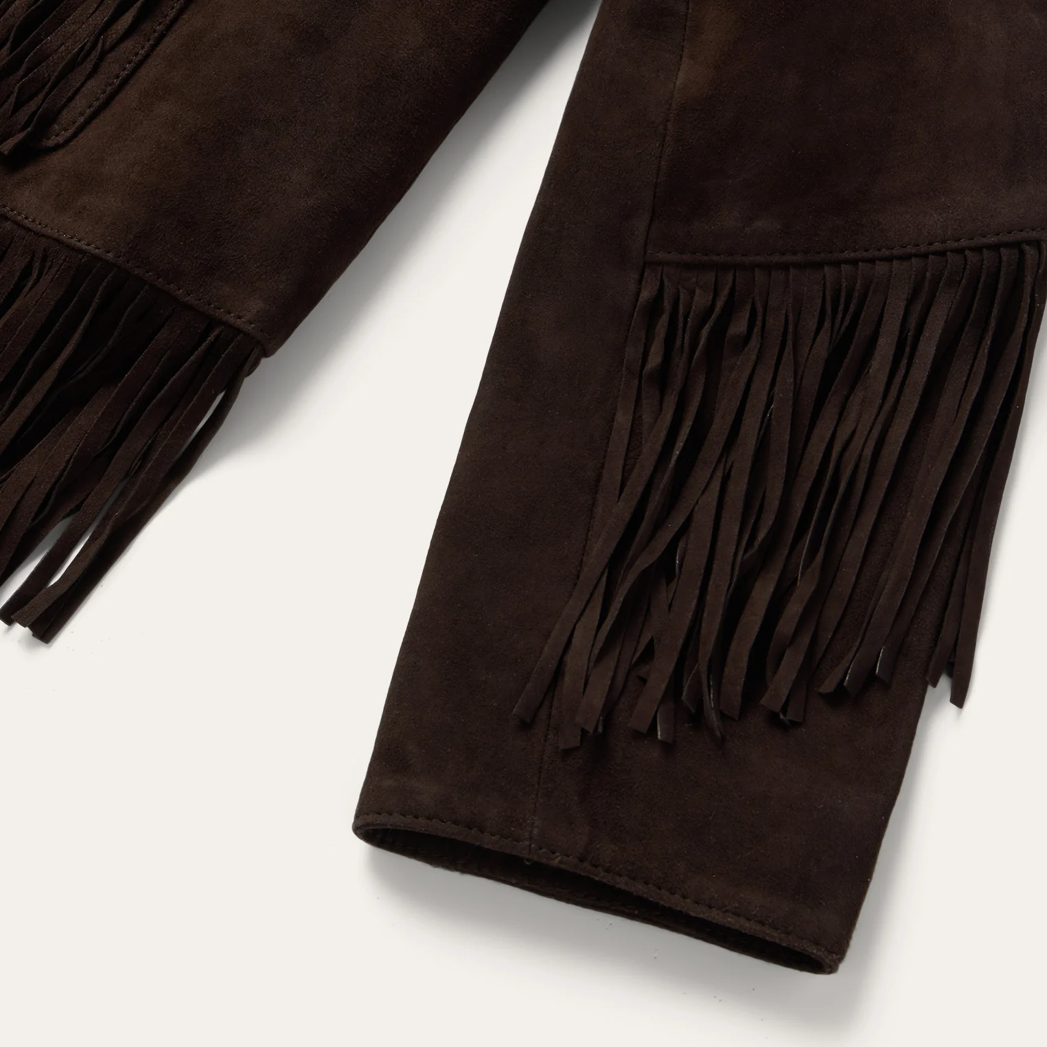 Two Pocket Fringe Suede Jacket - Image 5