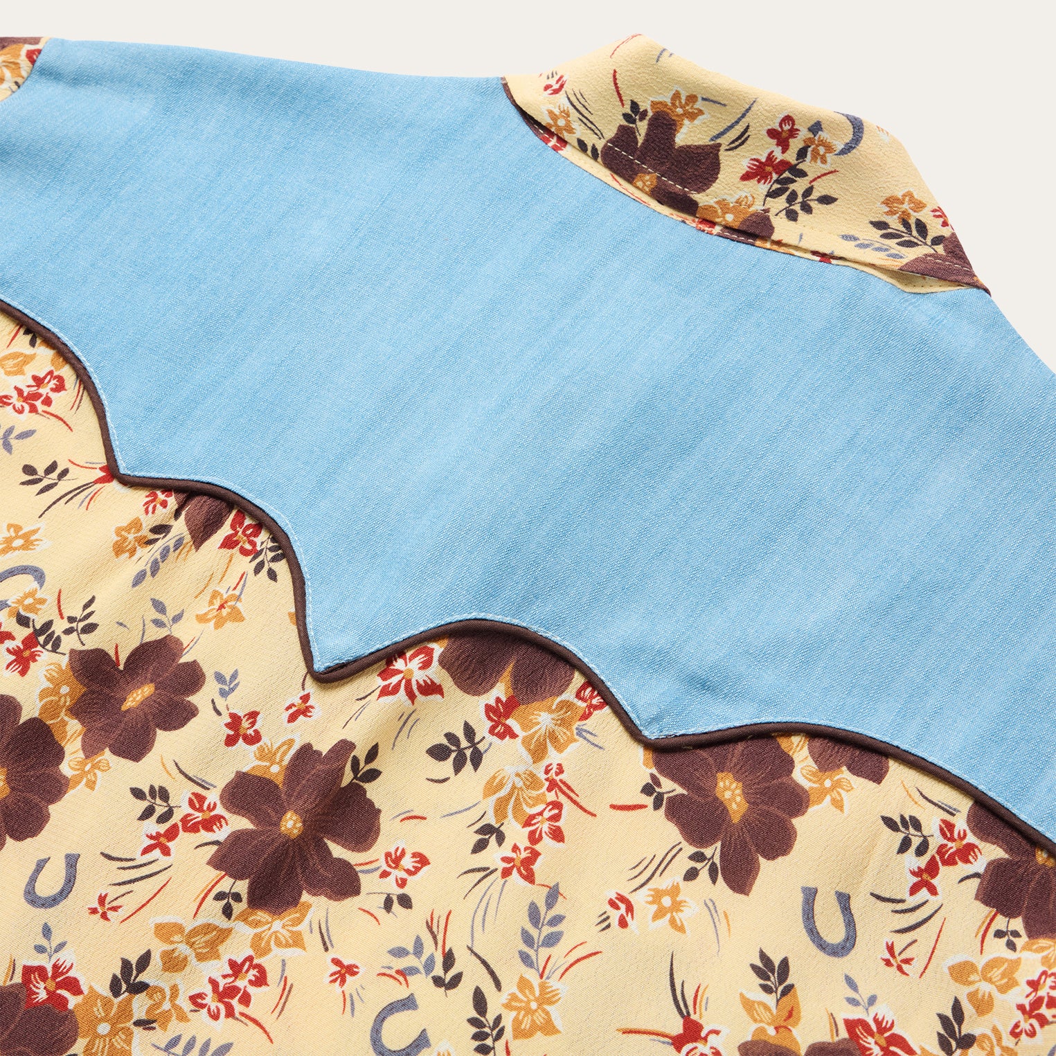 Vintage Floral Print Western Shirt - Image 4