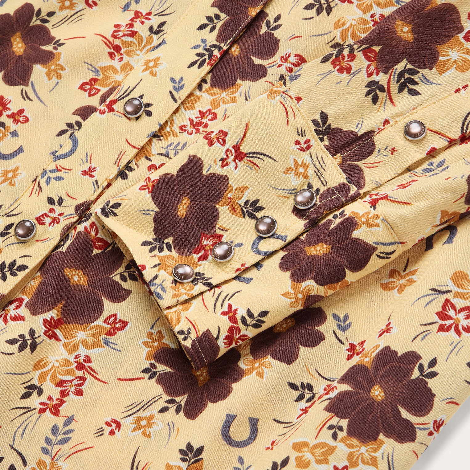 Vintage Floral Print Western Shirt - Image 5