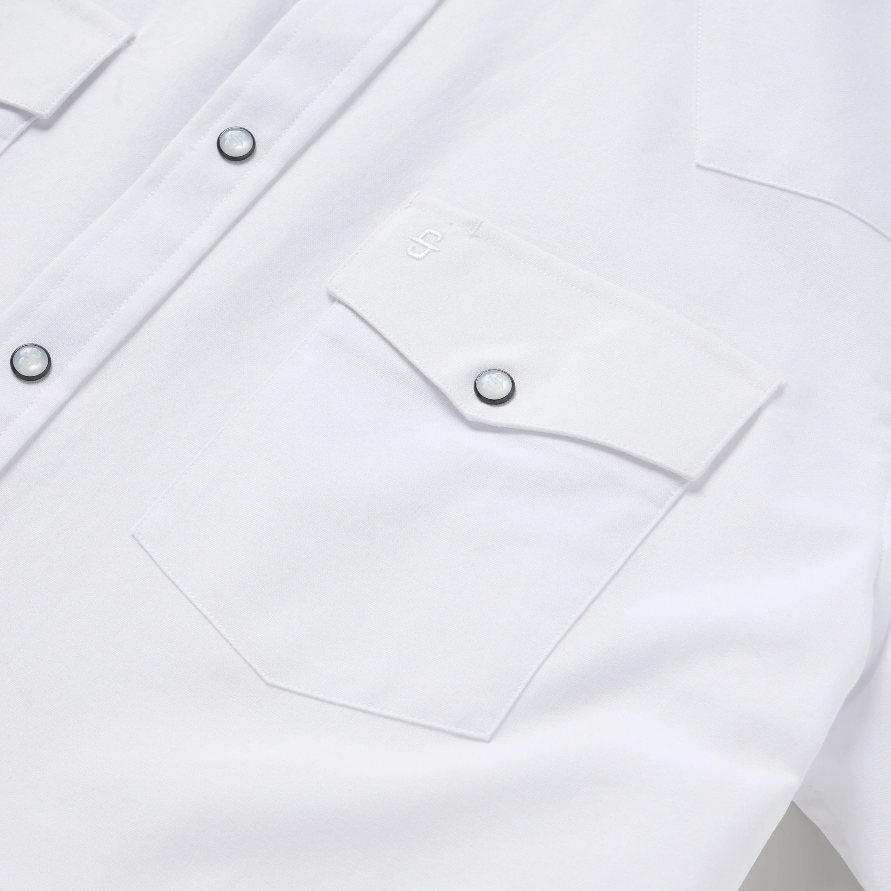 White Oxford Short Sleeve Western Shirt - Image 5