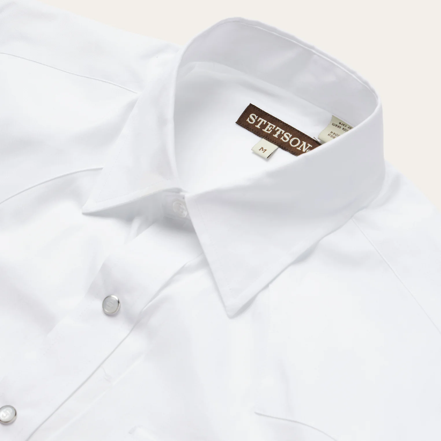 White Pinpoint Oxford Western Shirt - Image 3