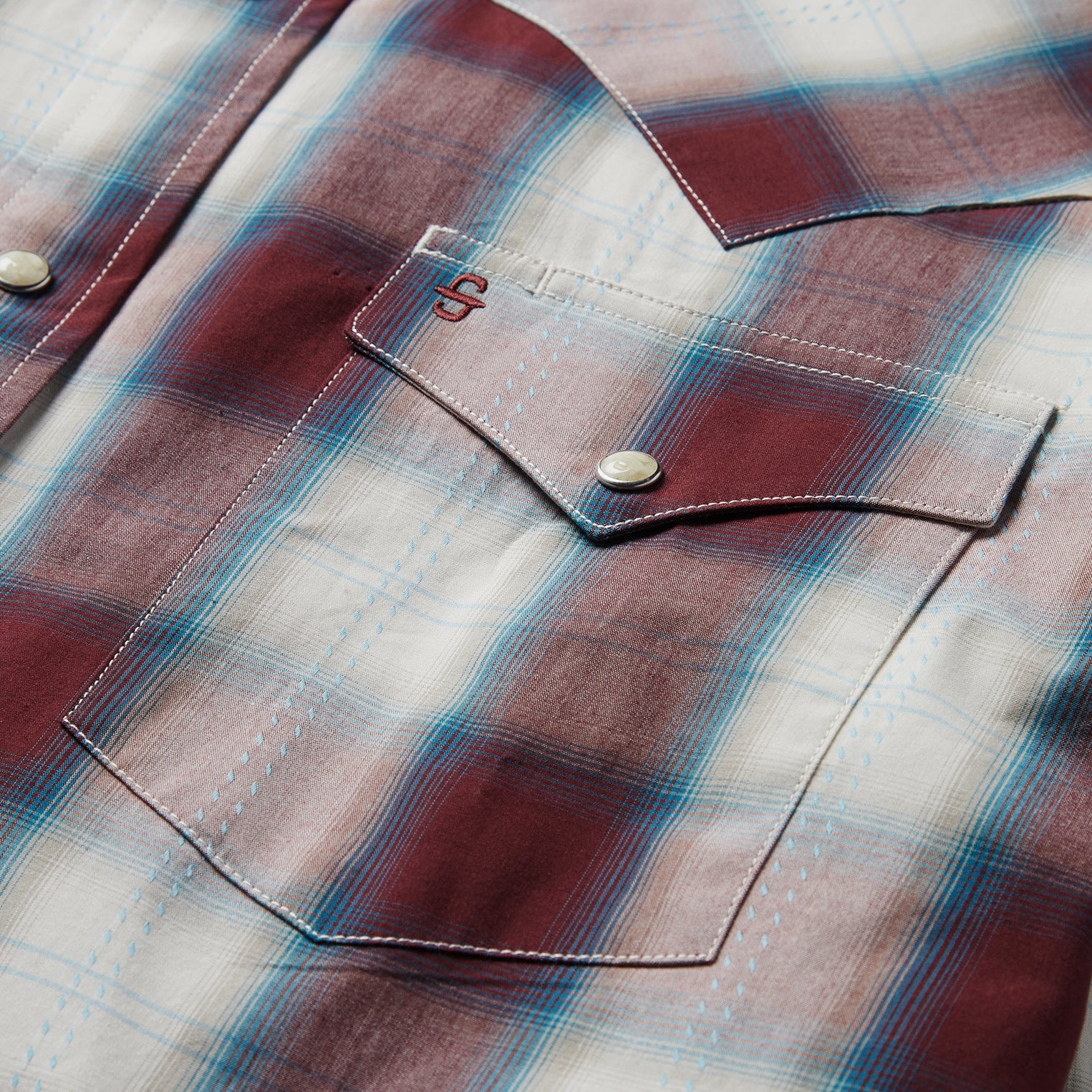 Wine Plaid Shirt - Image 4
