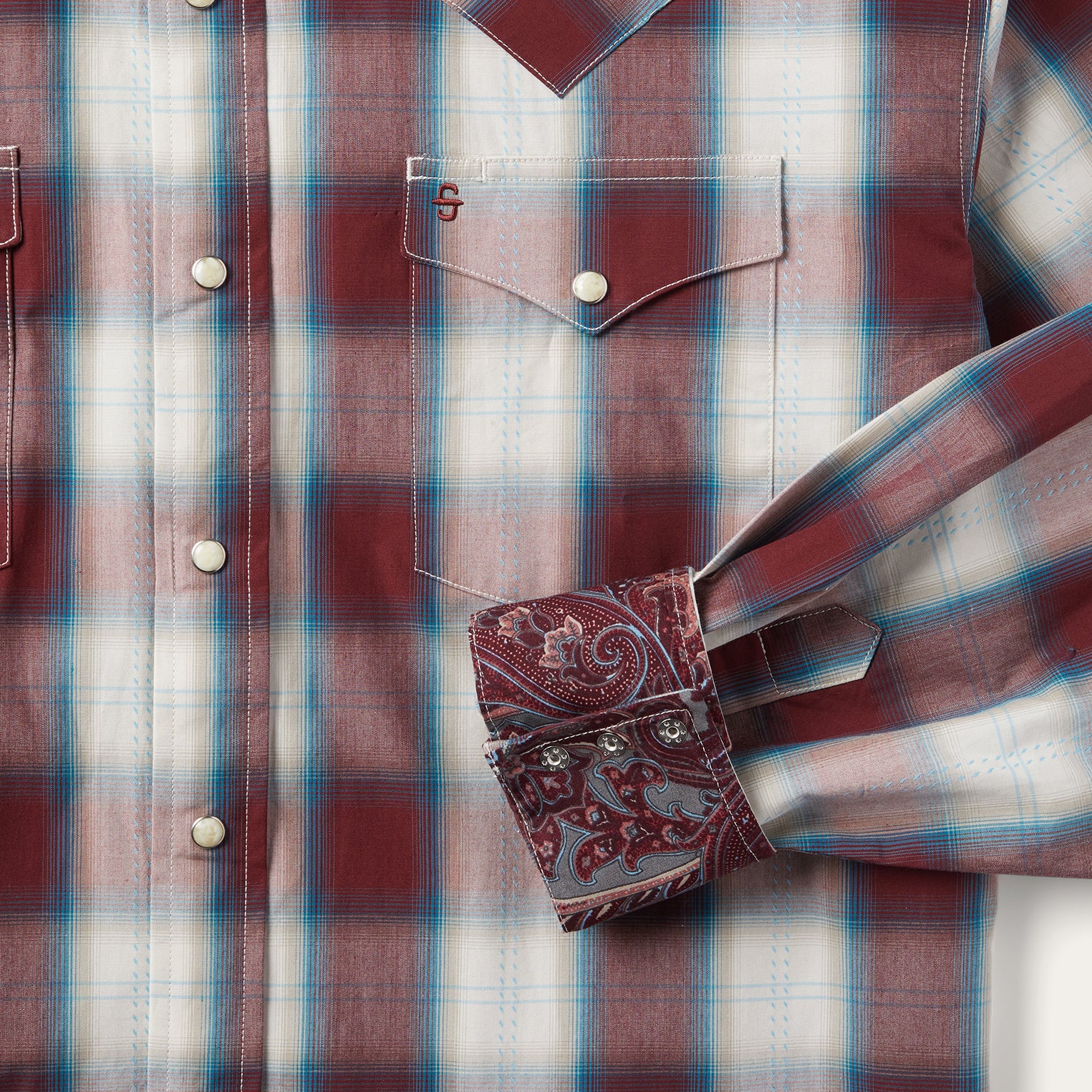 Wine Plaid Shirt - Image 5