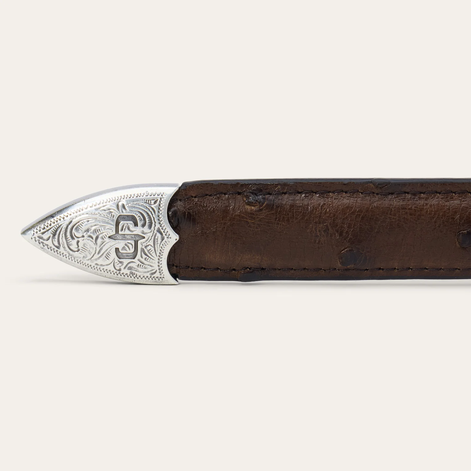 Ostrich Tapered Tab Belt - Image 4