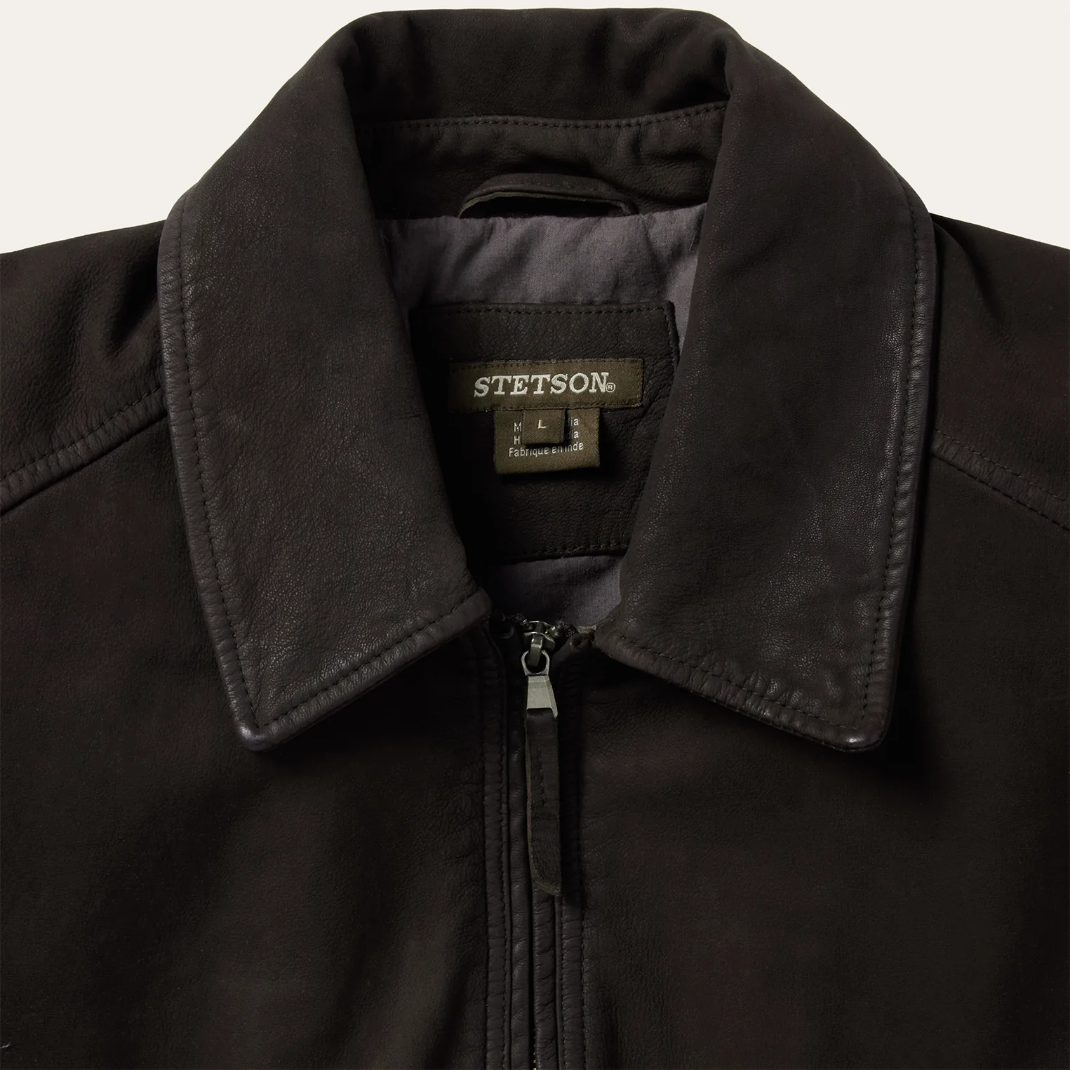 Zip Front Suede Leather Jacket - Image 3